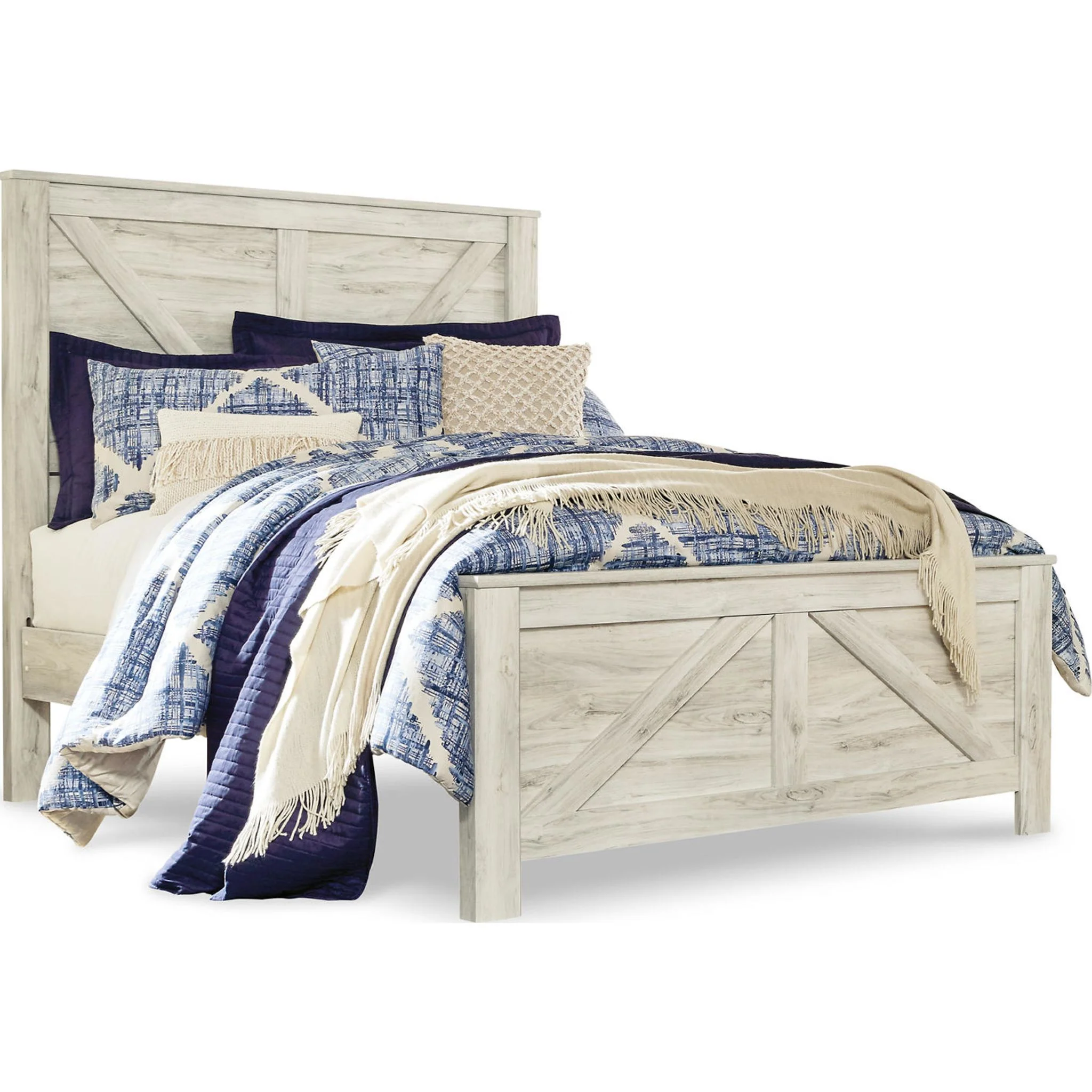 Bellaby 5 Piece Queen Panel Bedroom - White Wash - Image 9