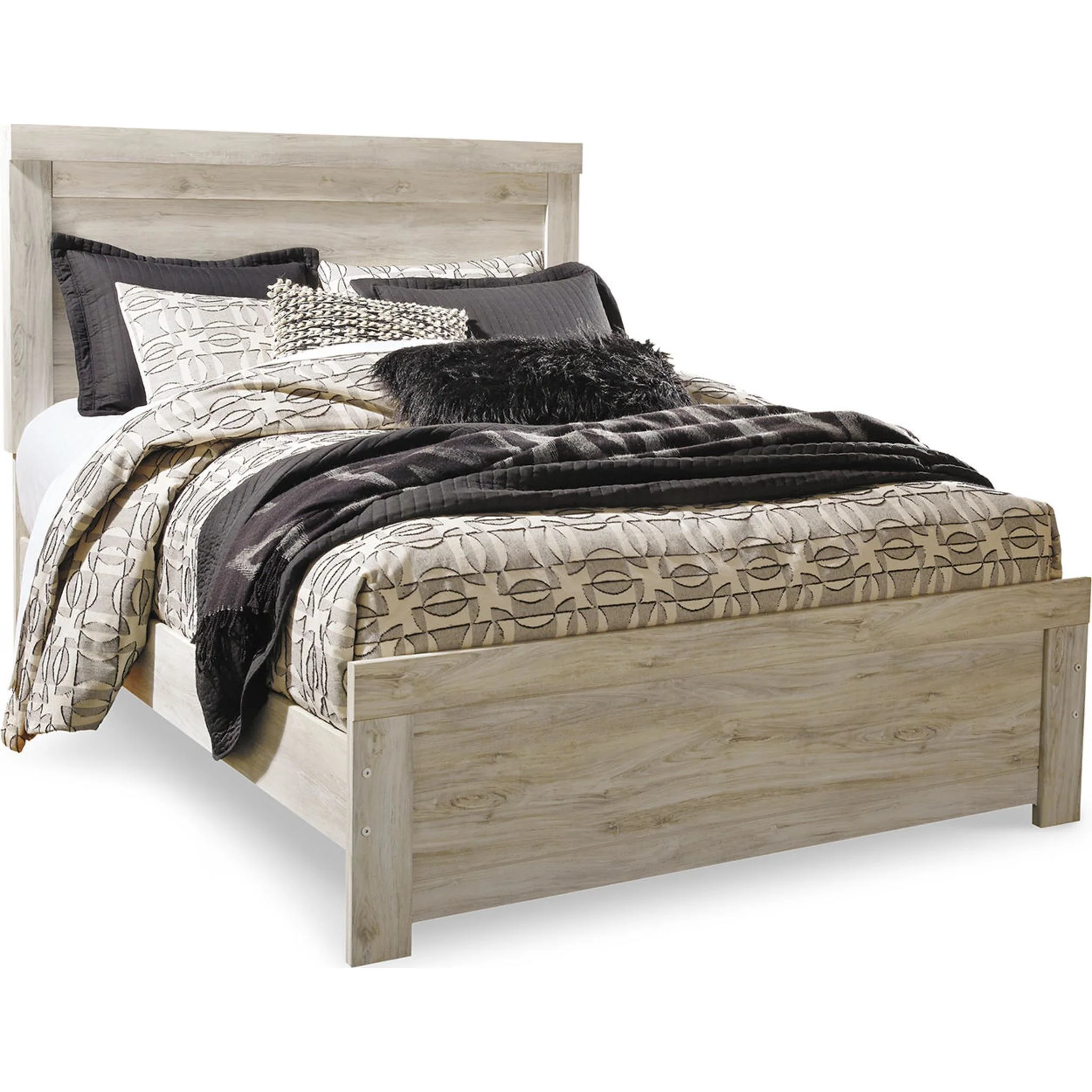 Bellaby 5 Piece Queen Panel Bedroom - White Wash - Image 15