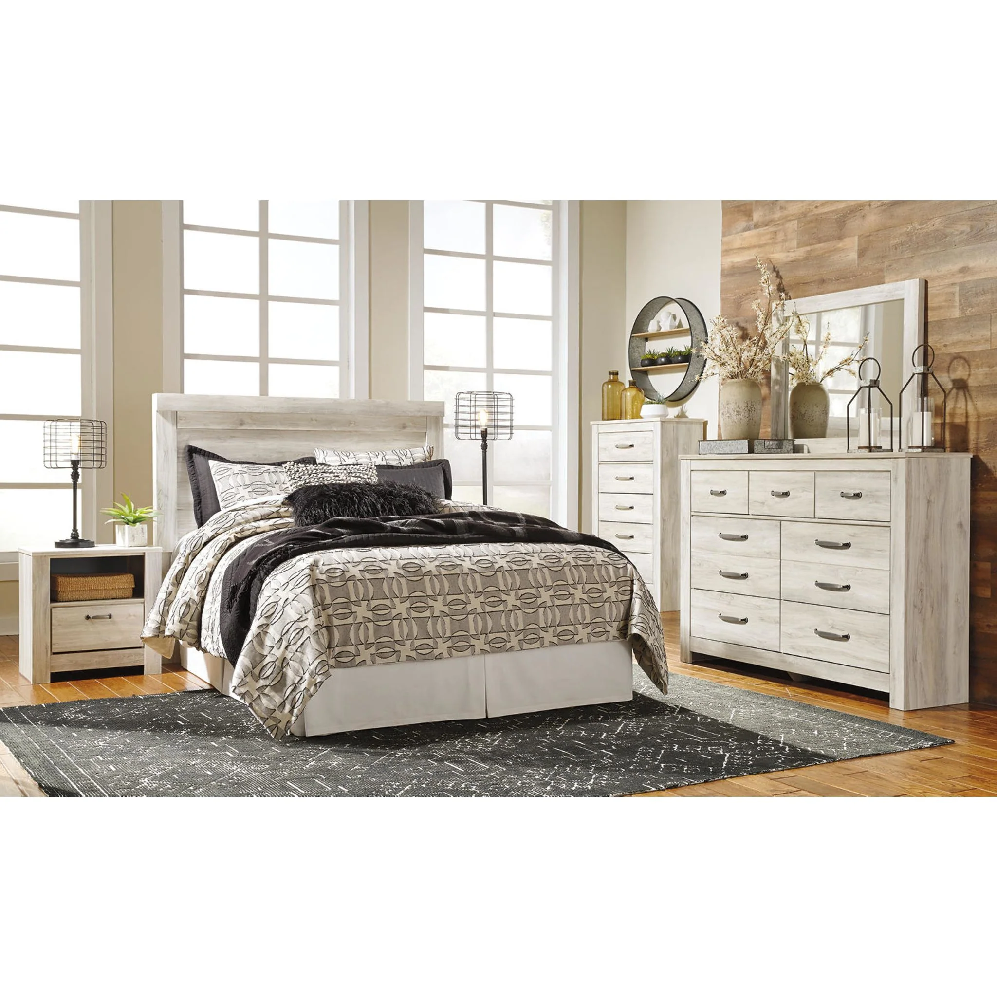 Bellaby Dresser and Mirror - Whitewash - Image 18