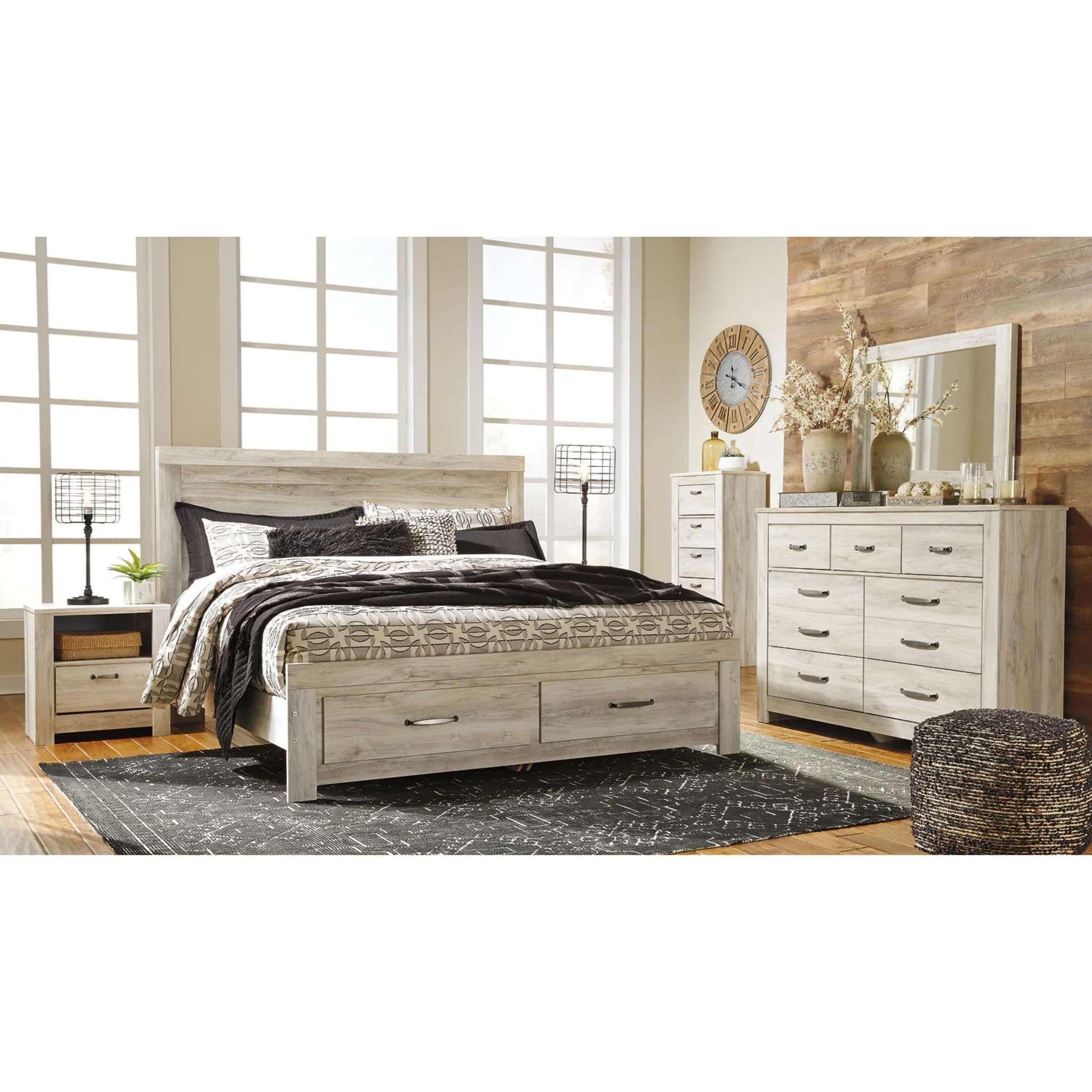 Bellaby Dresser and Mirror - Whitewash - Image 8