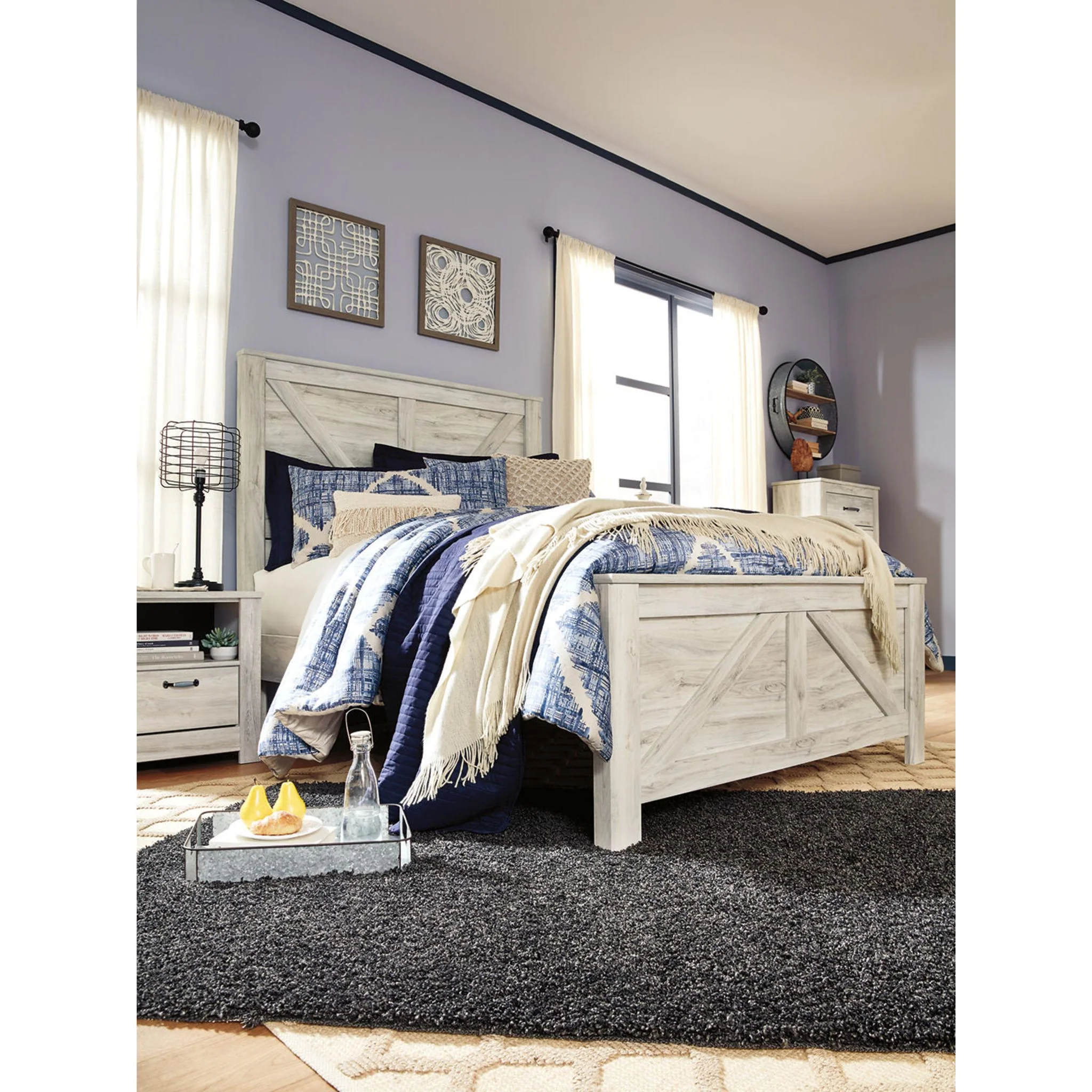 Bellaby Queen Panel Bed - White Wash - Image 11