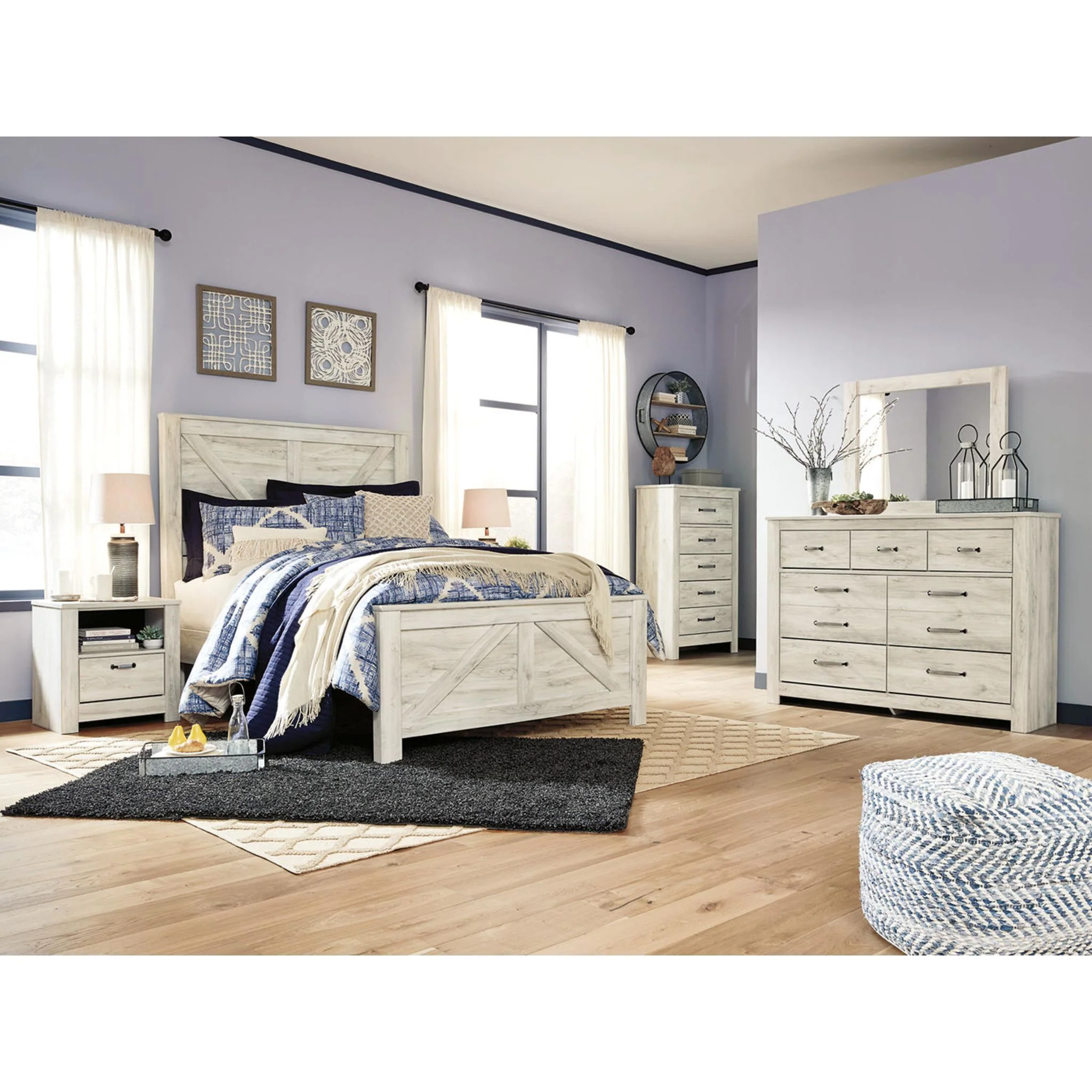 Bellaby Queen Panel Bed - White Wash - Image 12