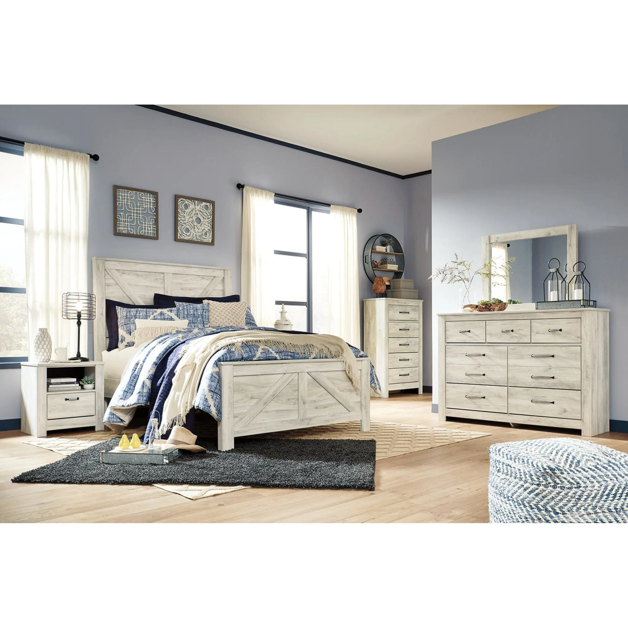Bellaby Queen Panel Bed - White Wash - Image 13