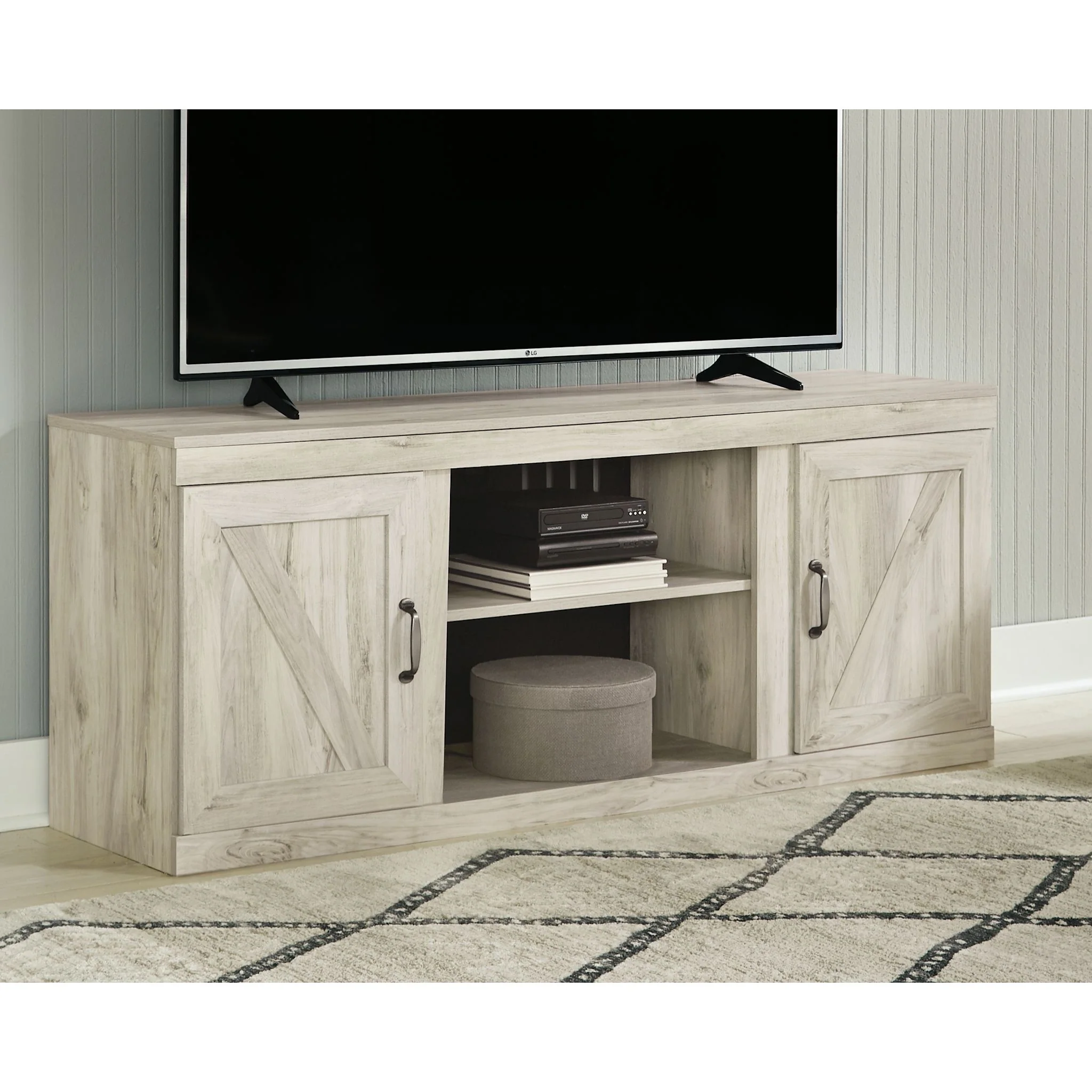 Bellaby TV Stand - Whitewash - Image 6