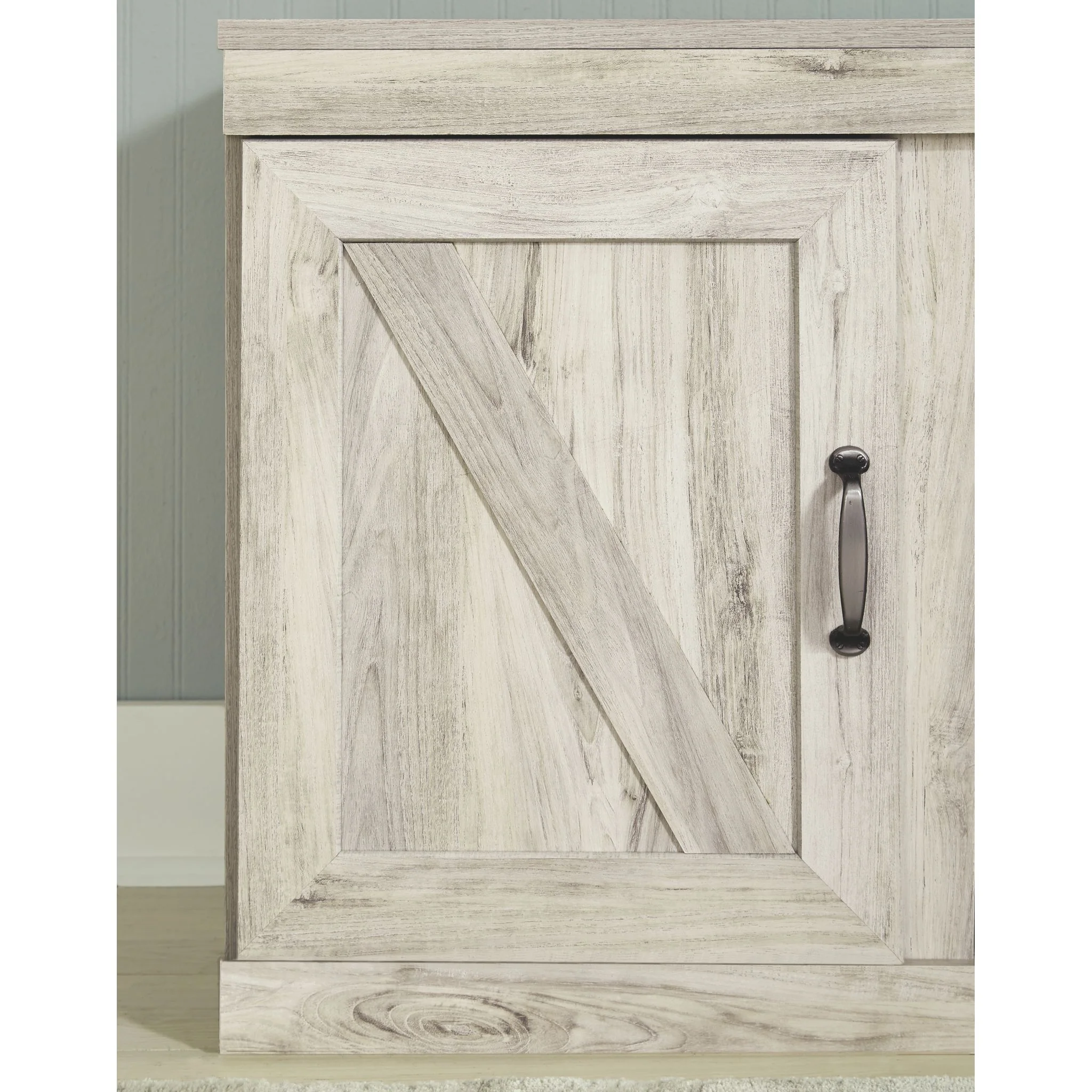Bellaby TV Stand with Fireplace - Whitewash - Image 5
