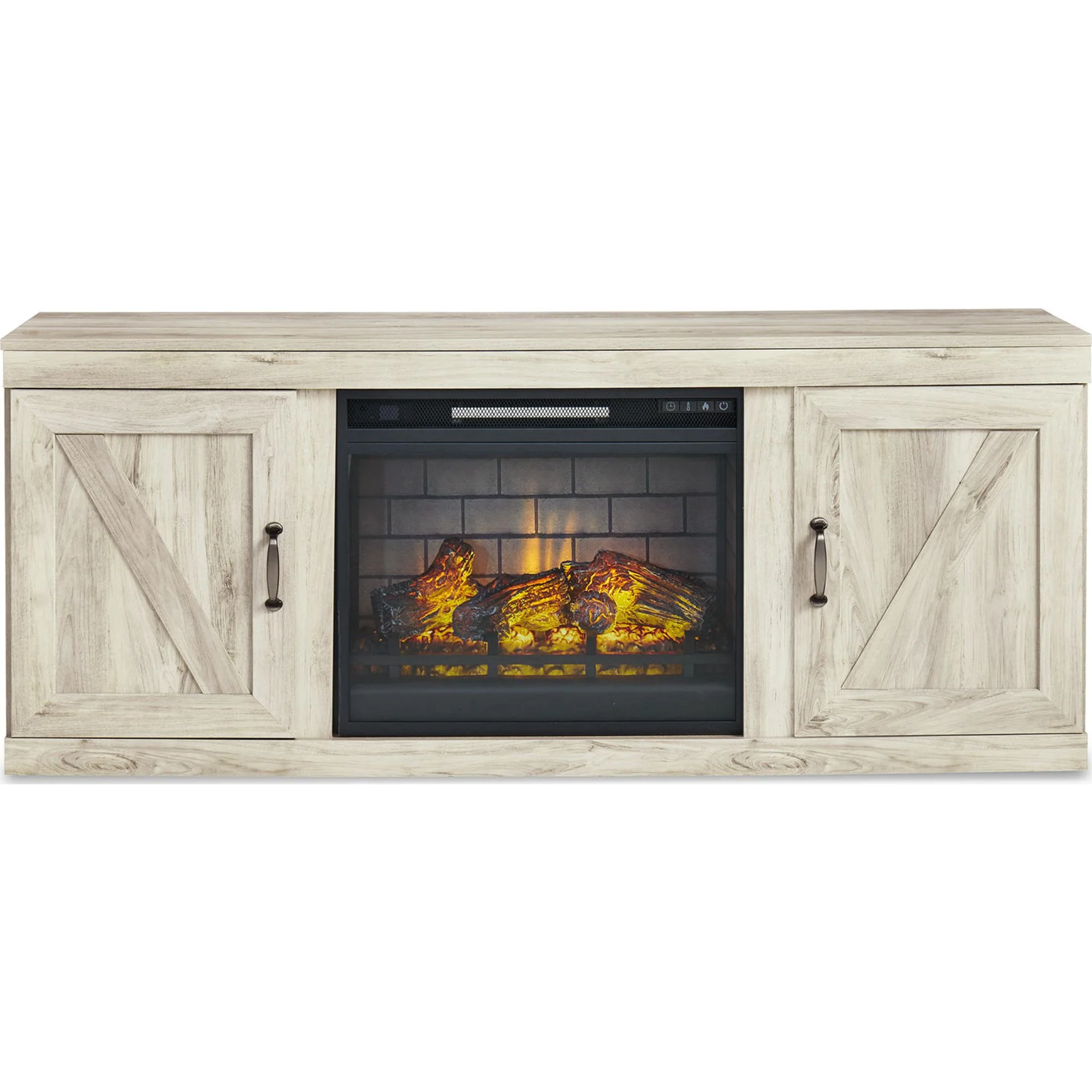 Bellaby TV Stand with Fireplace - Whitewash - Image 6