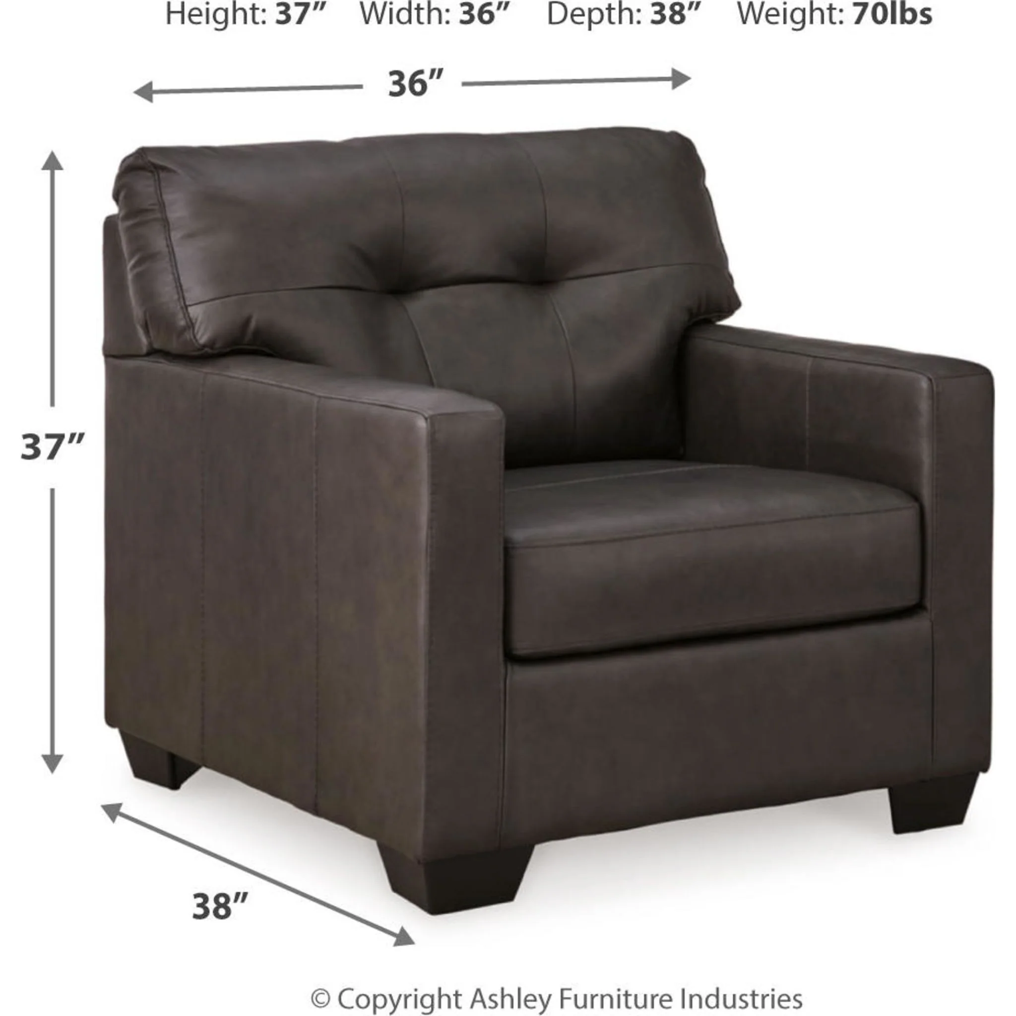 Belziani Chair and a Half - Storm - Image 10