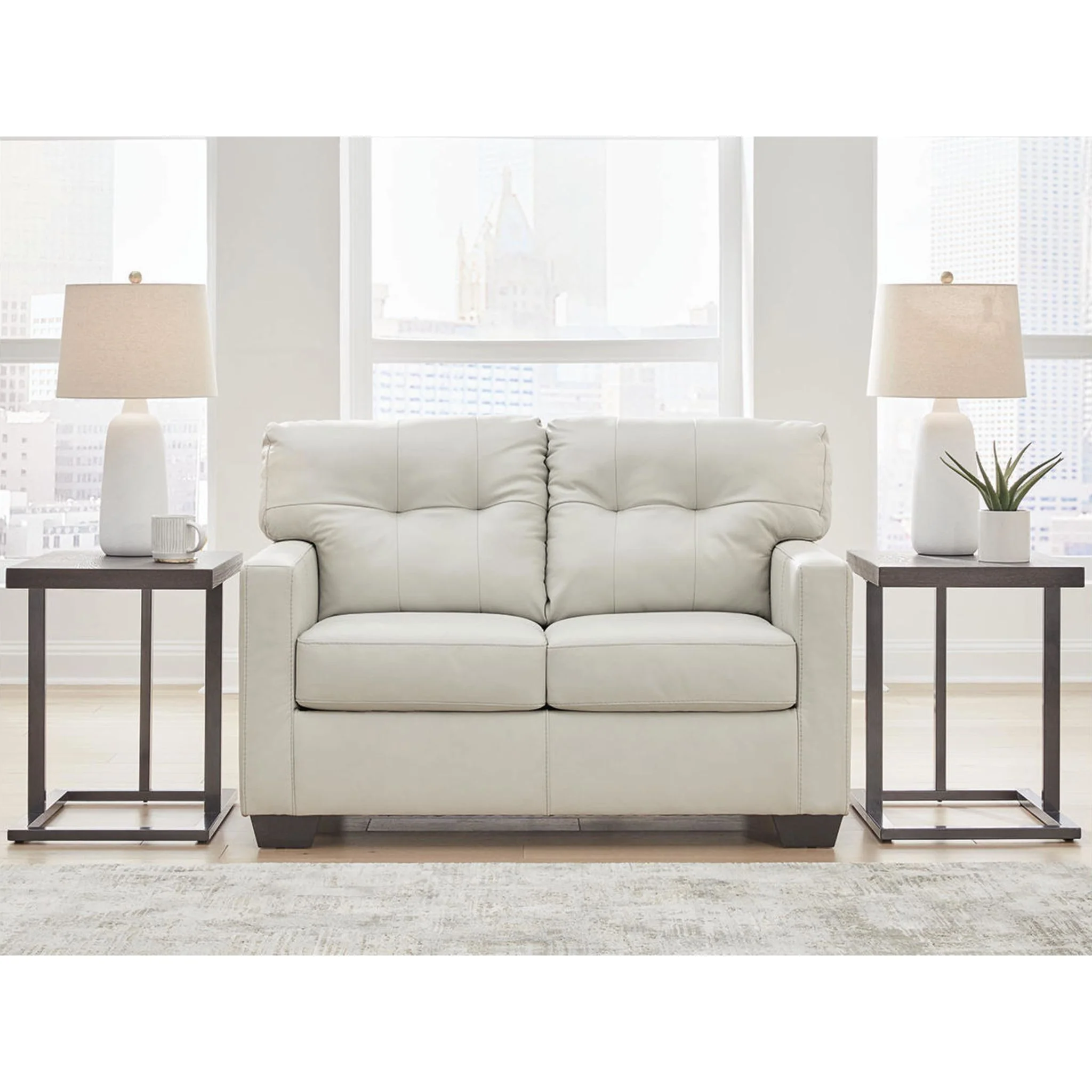 Belziani Loveseat - Coconut - Image 7