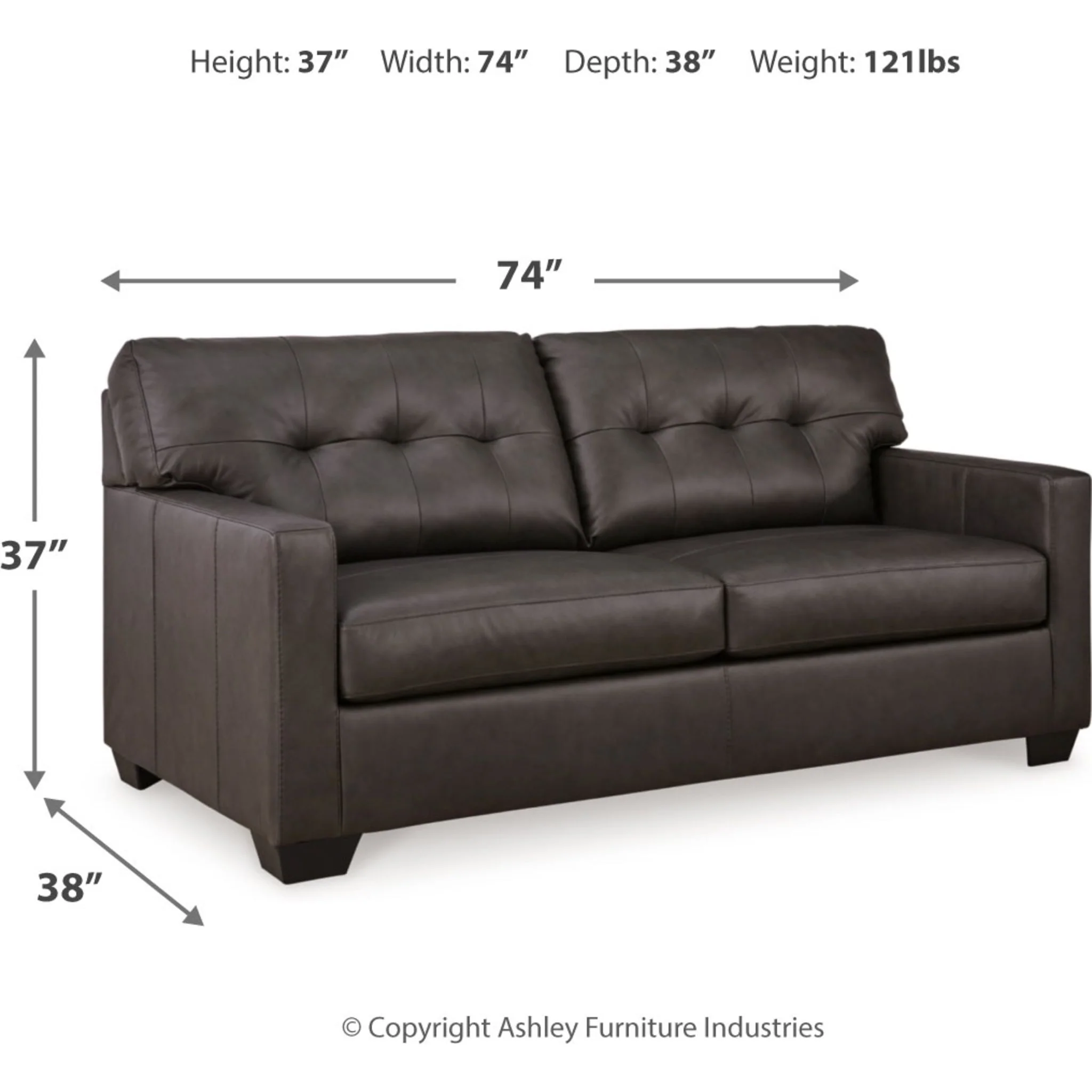 Belziani Sofa - Storm - Image 7