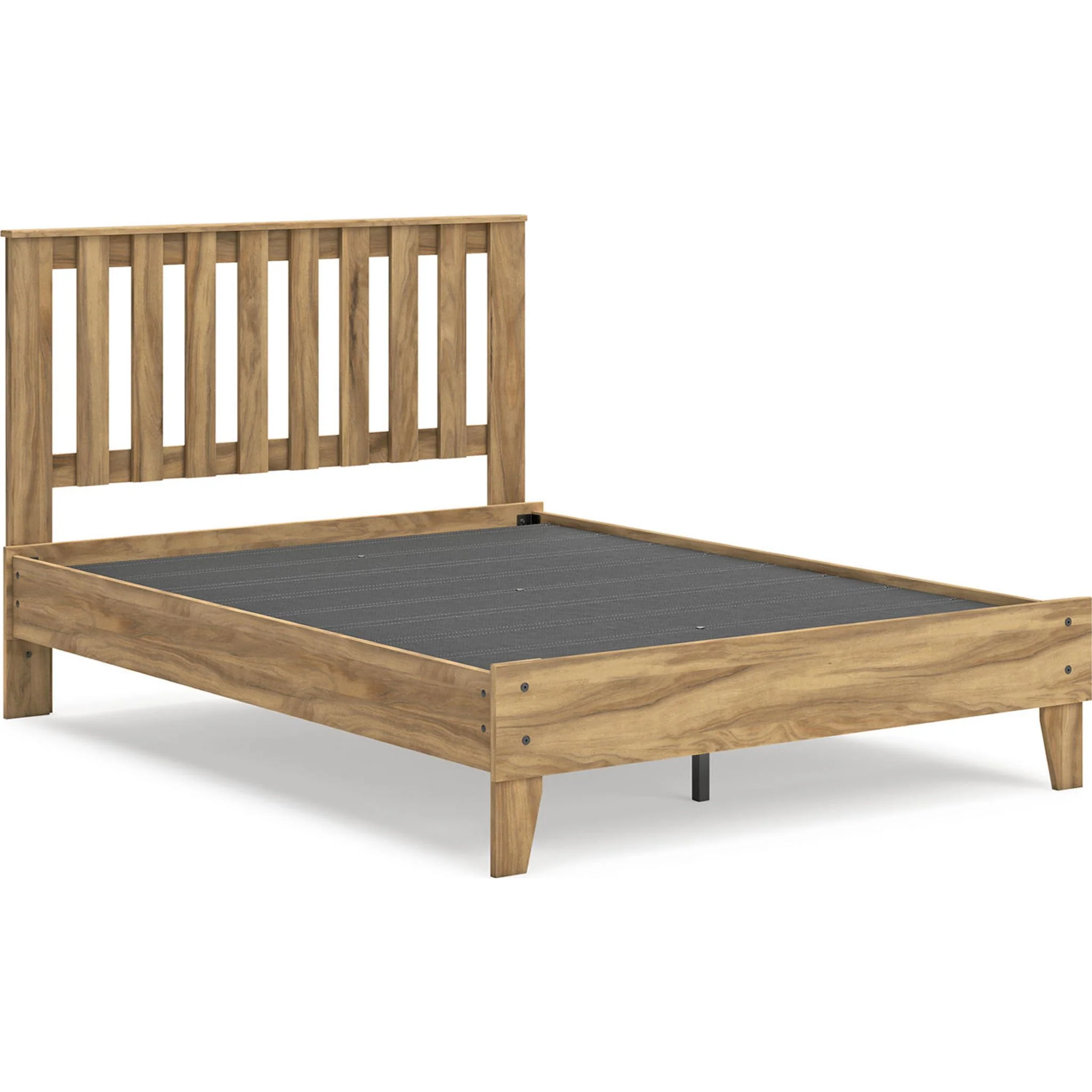 Bermacy Full Platform Bed - Light Brown - Image 3