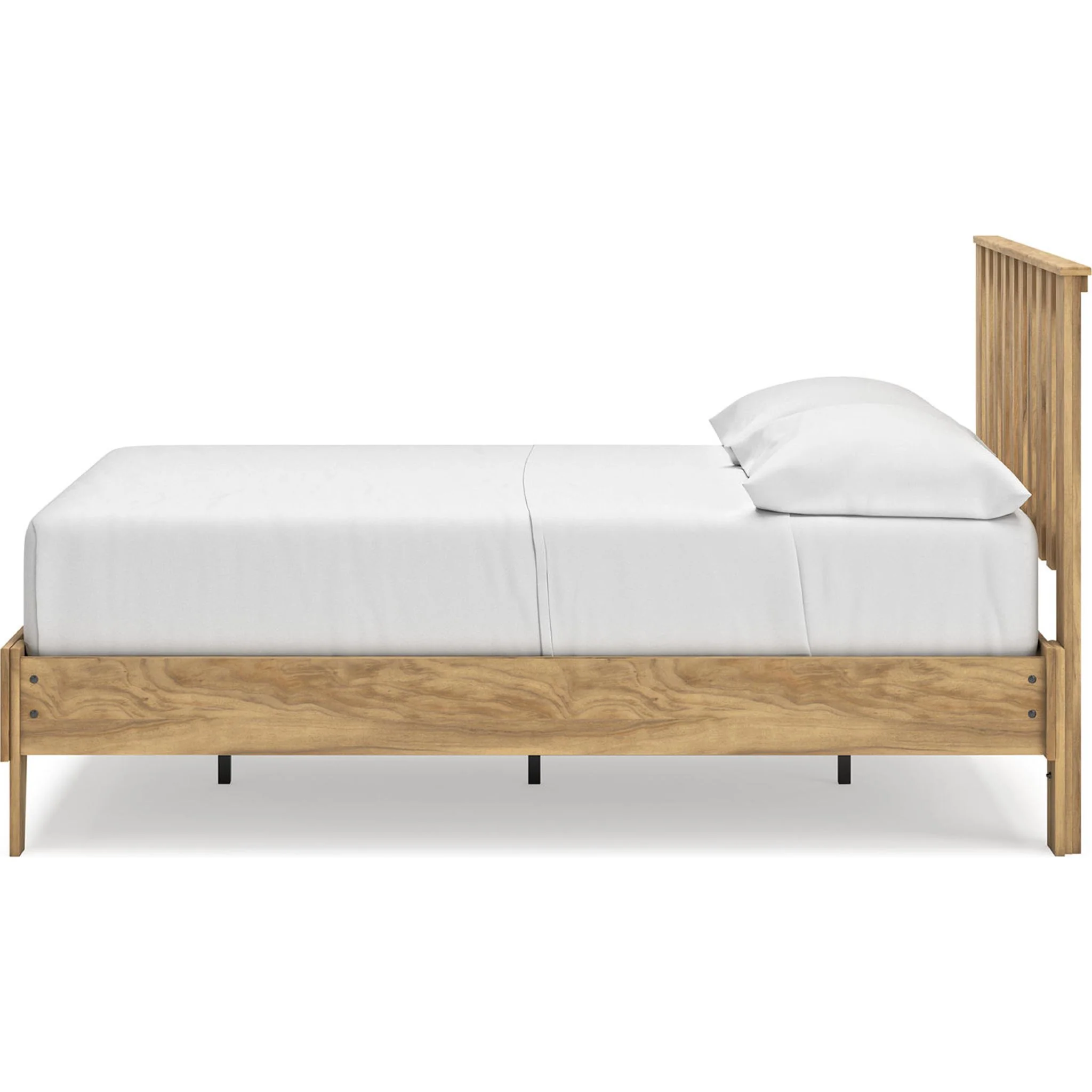 Bermacy Full Platform Bed - Light Brown - Image 7