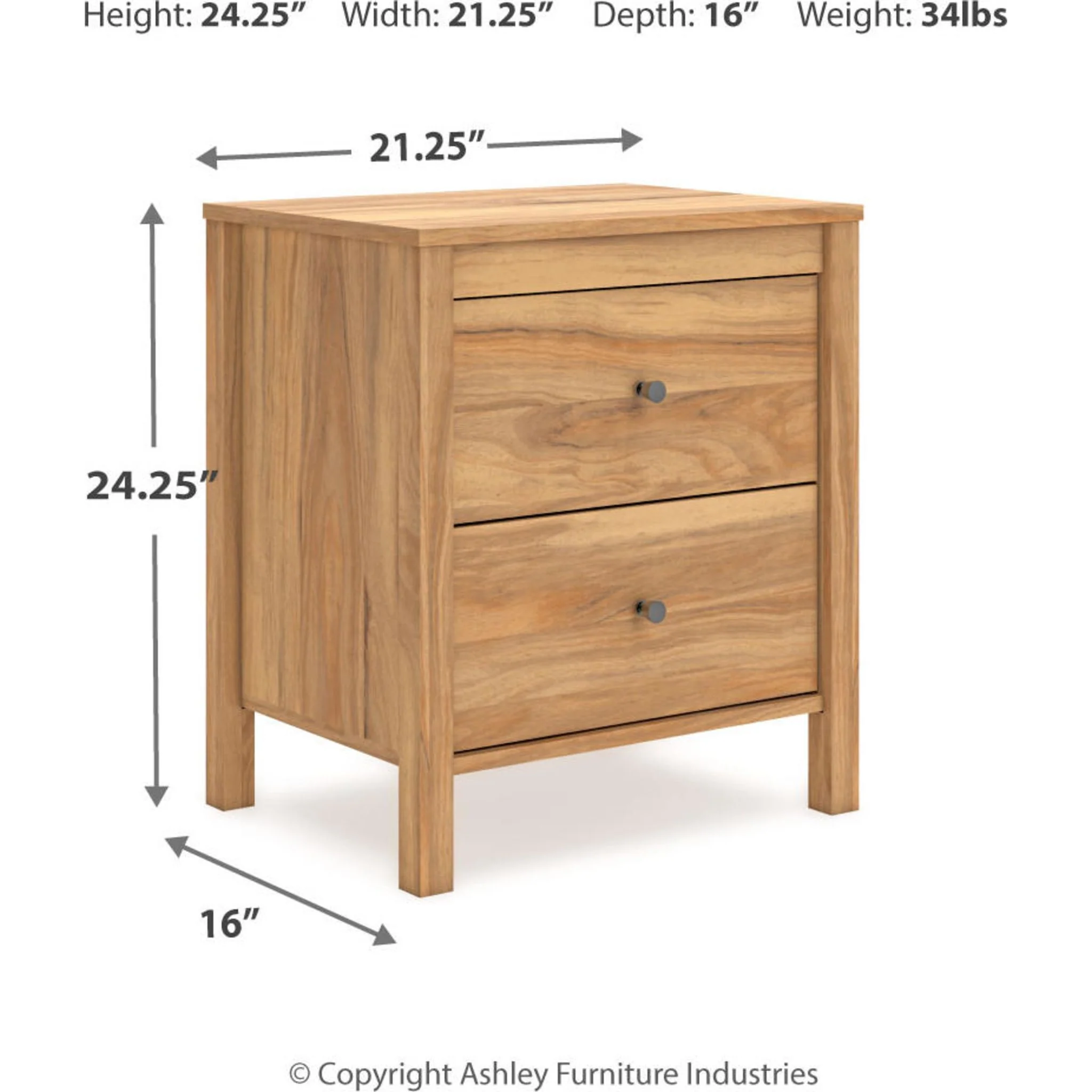 Bermacy Nightstand - Light Brown - Image 10