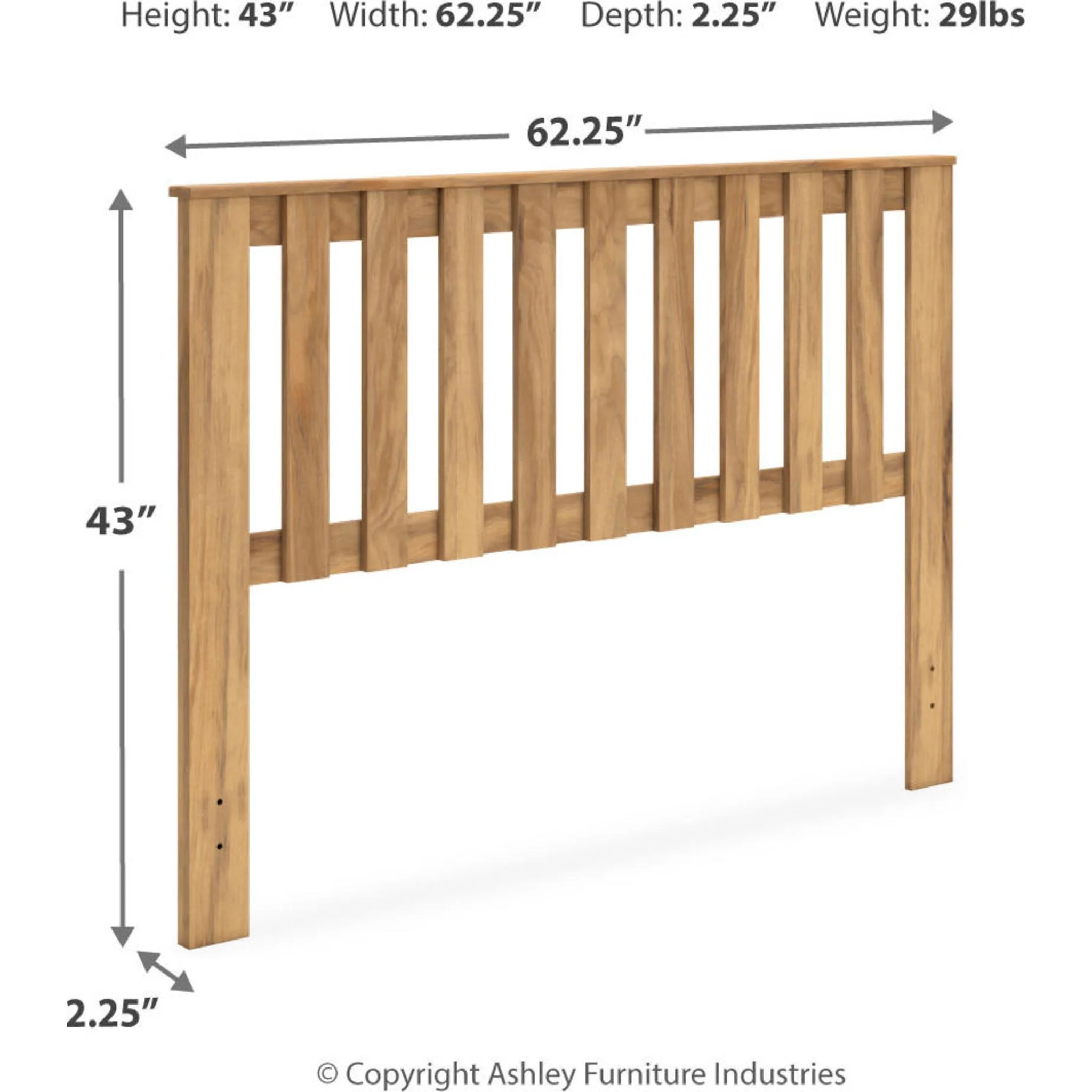 Bermacy Queen Panel Headboard - Light Brown - Image 4