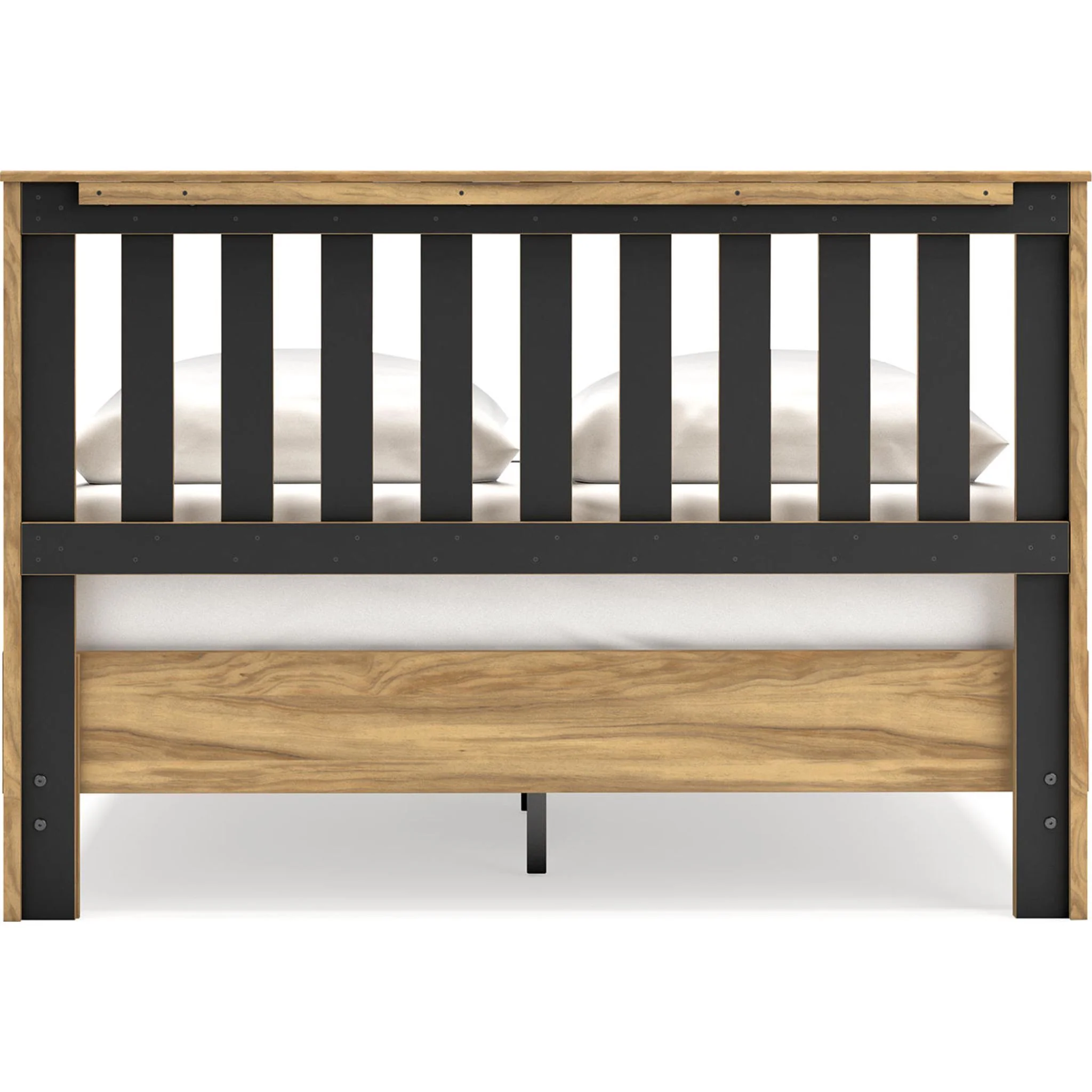 Bermacy Queen Platform Bed - Light Brown - Image 4
