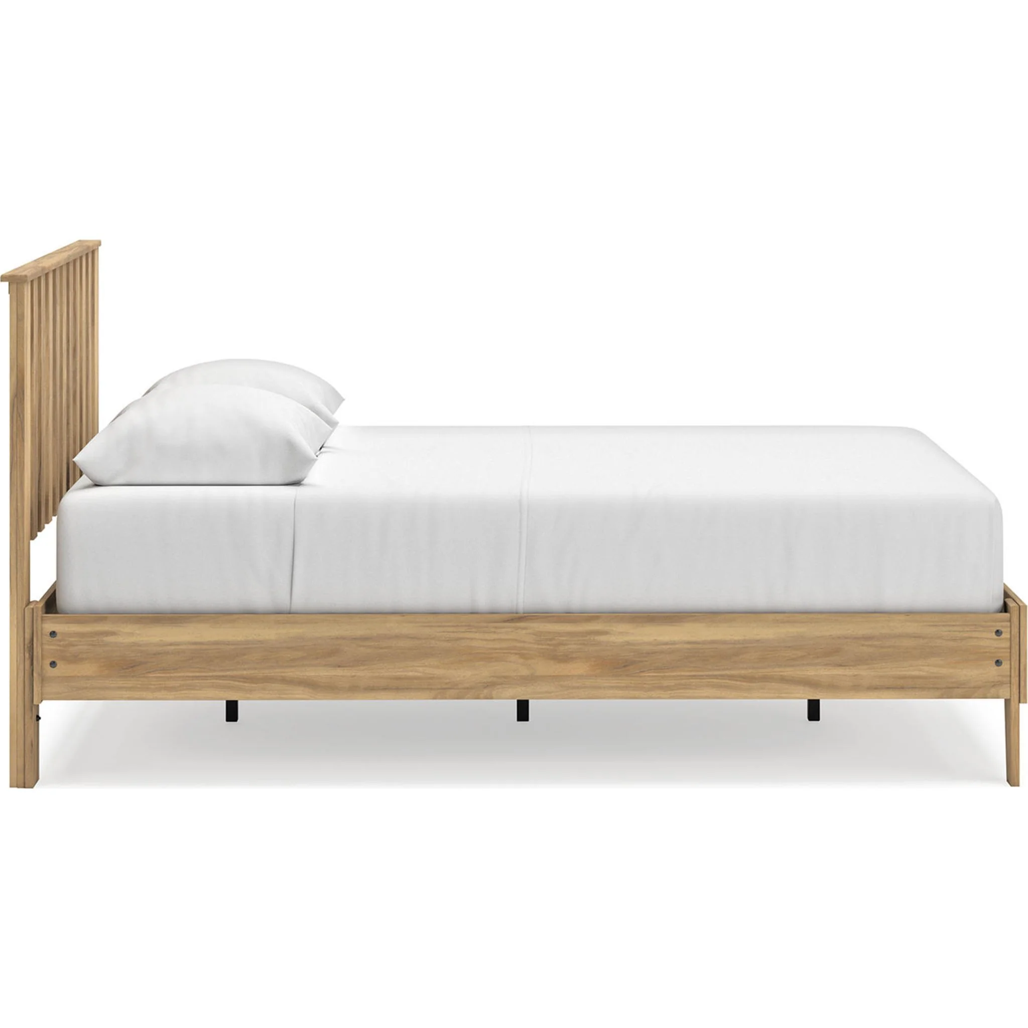 Bermacy Queen Platform Bed - Light Brown - Image 7