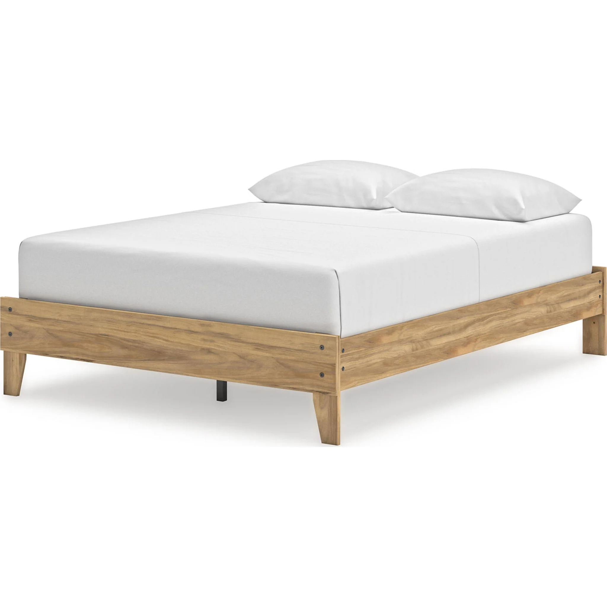 Bermacy Queen Platform Bed - Light Brown - Image 2