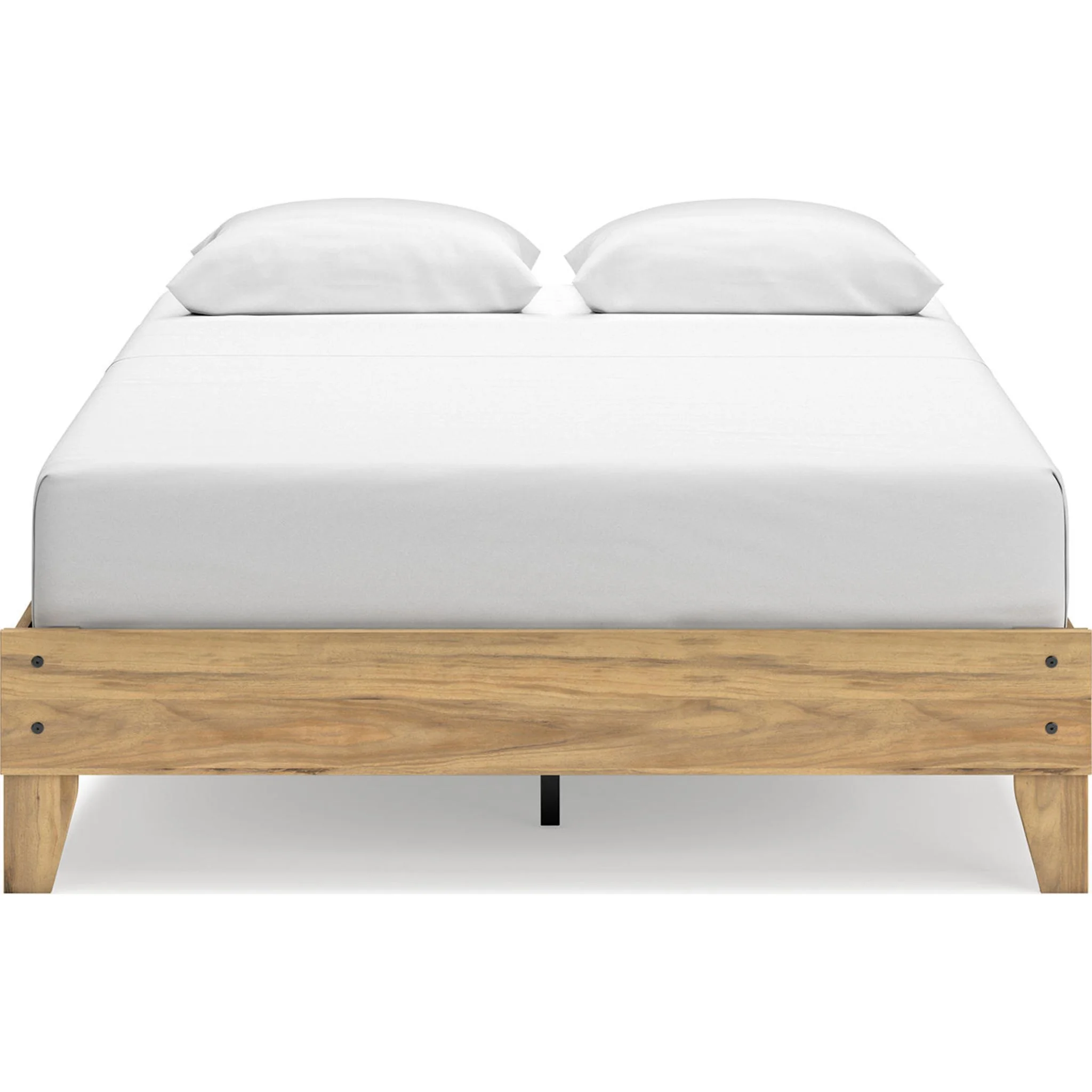 Bermacy Queen Platform Bed - Light Brown - Image 4