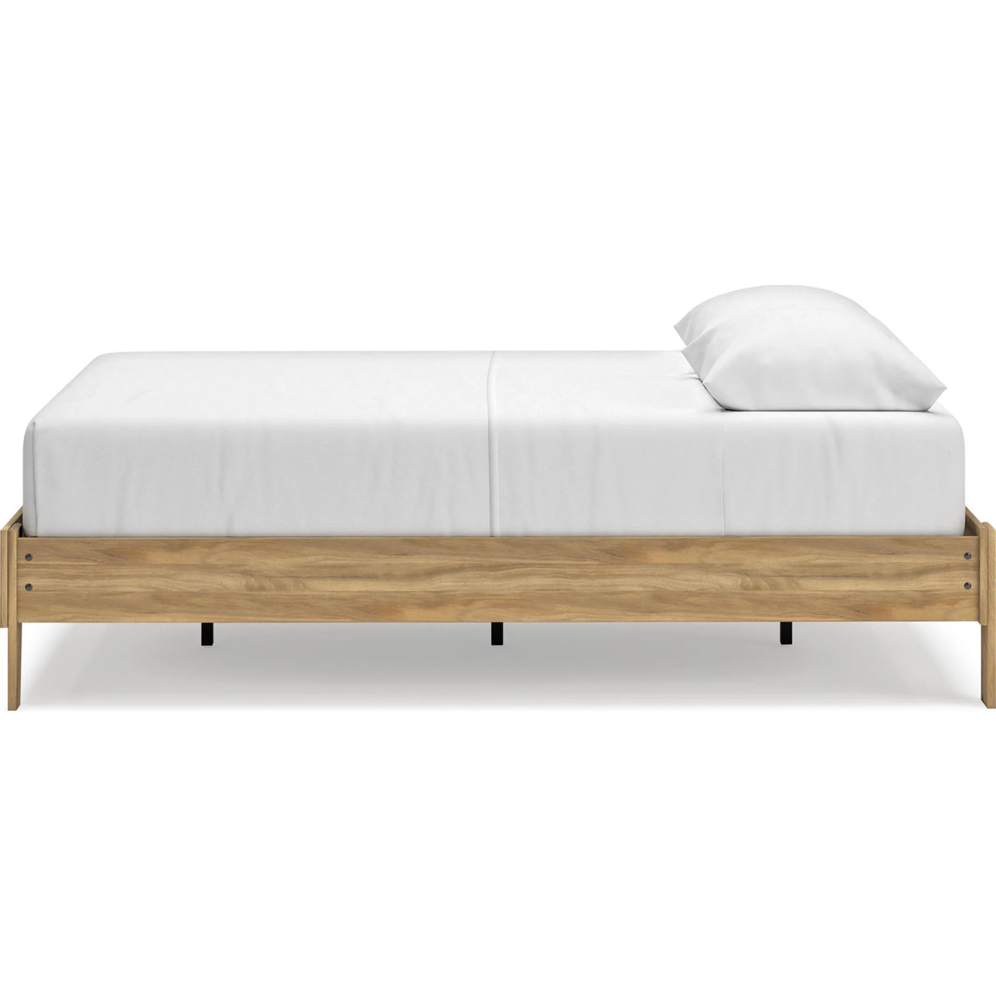 Bermacy Queen Platform Bed - Light Brown - Image 5