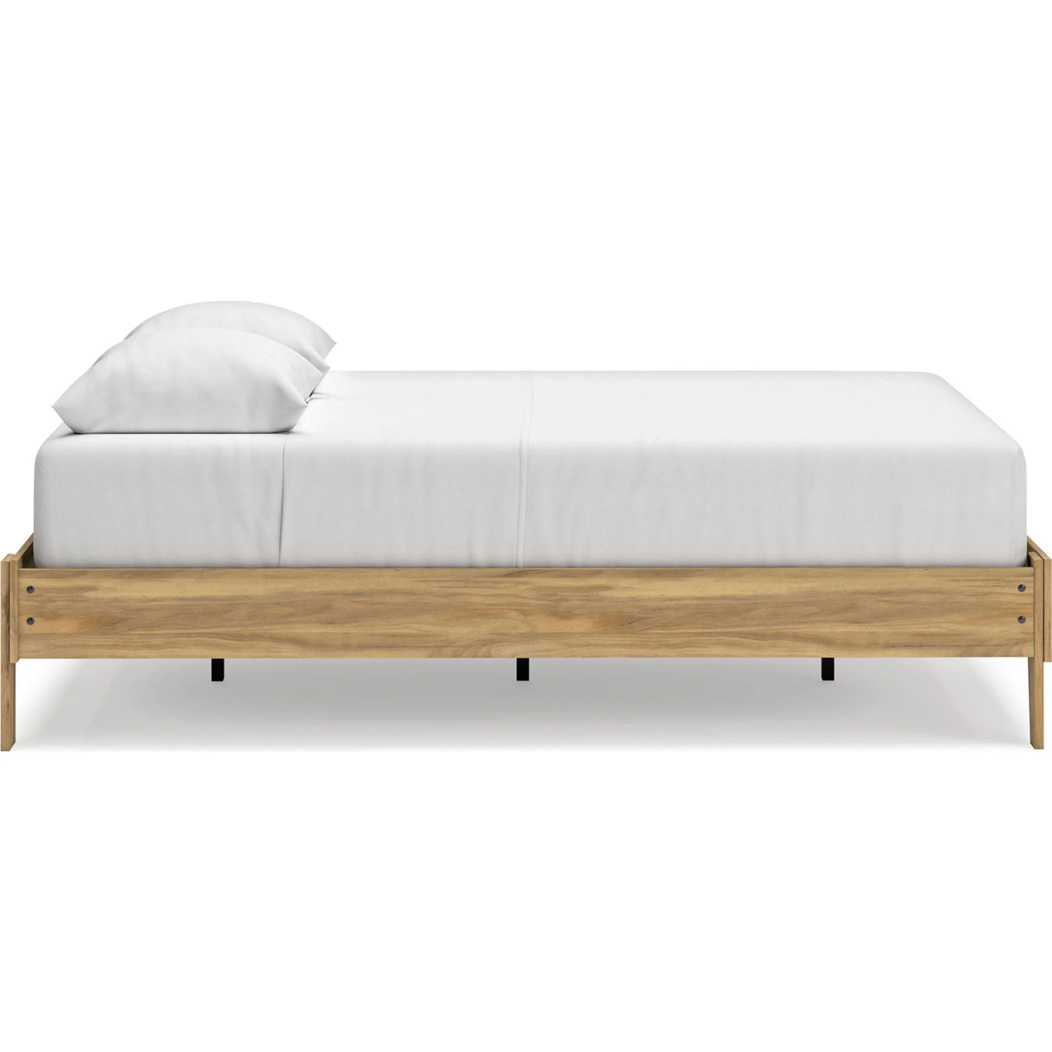 Bermacy Queen Platform Bed - Light Brown - Image 6