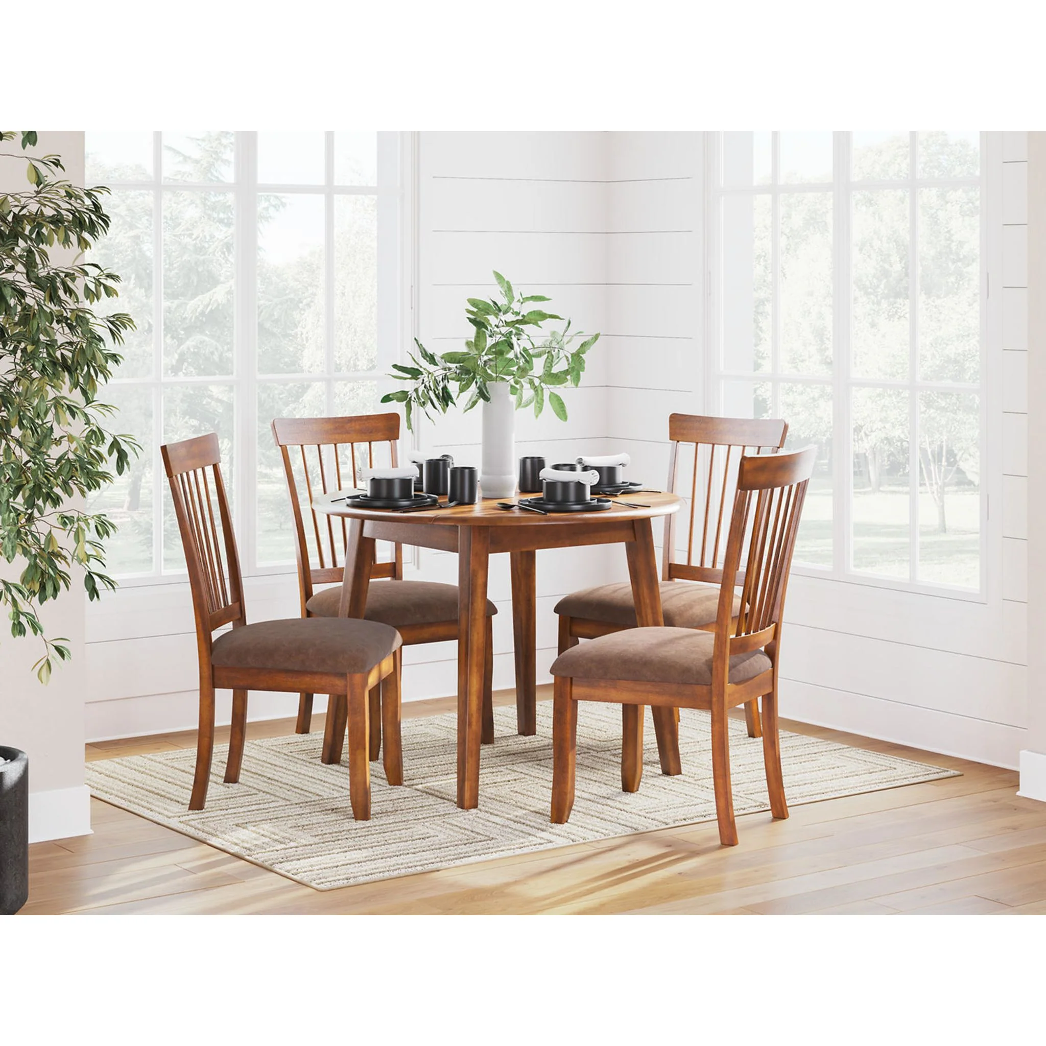 Berringer Drop Leaf Table - Rustic Brown - (D199-15) - Image 8