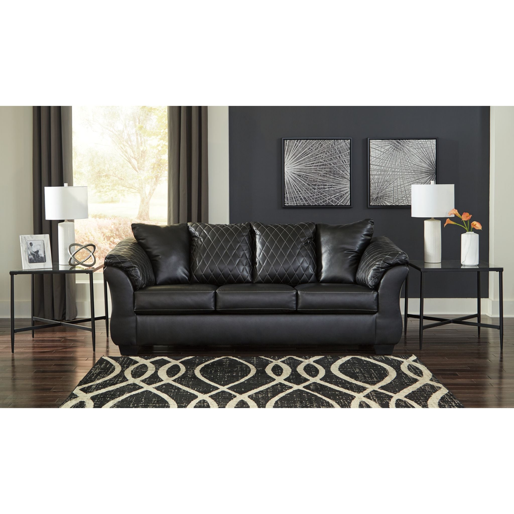 Betrillo Full Sofa Sleeper - Black - Image 2