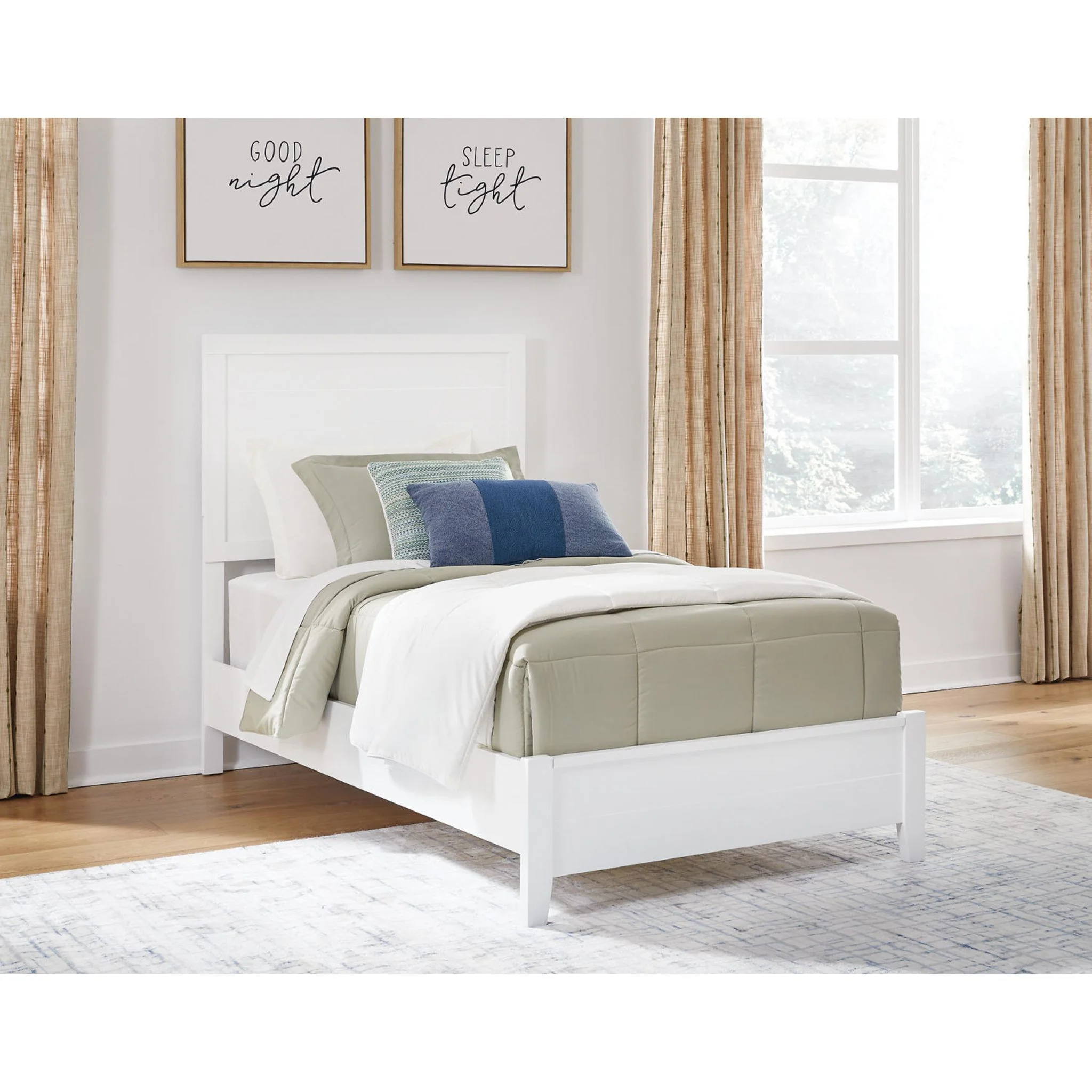 Binterglen Twin Panel Bed - White - Image 2