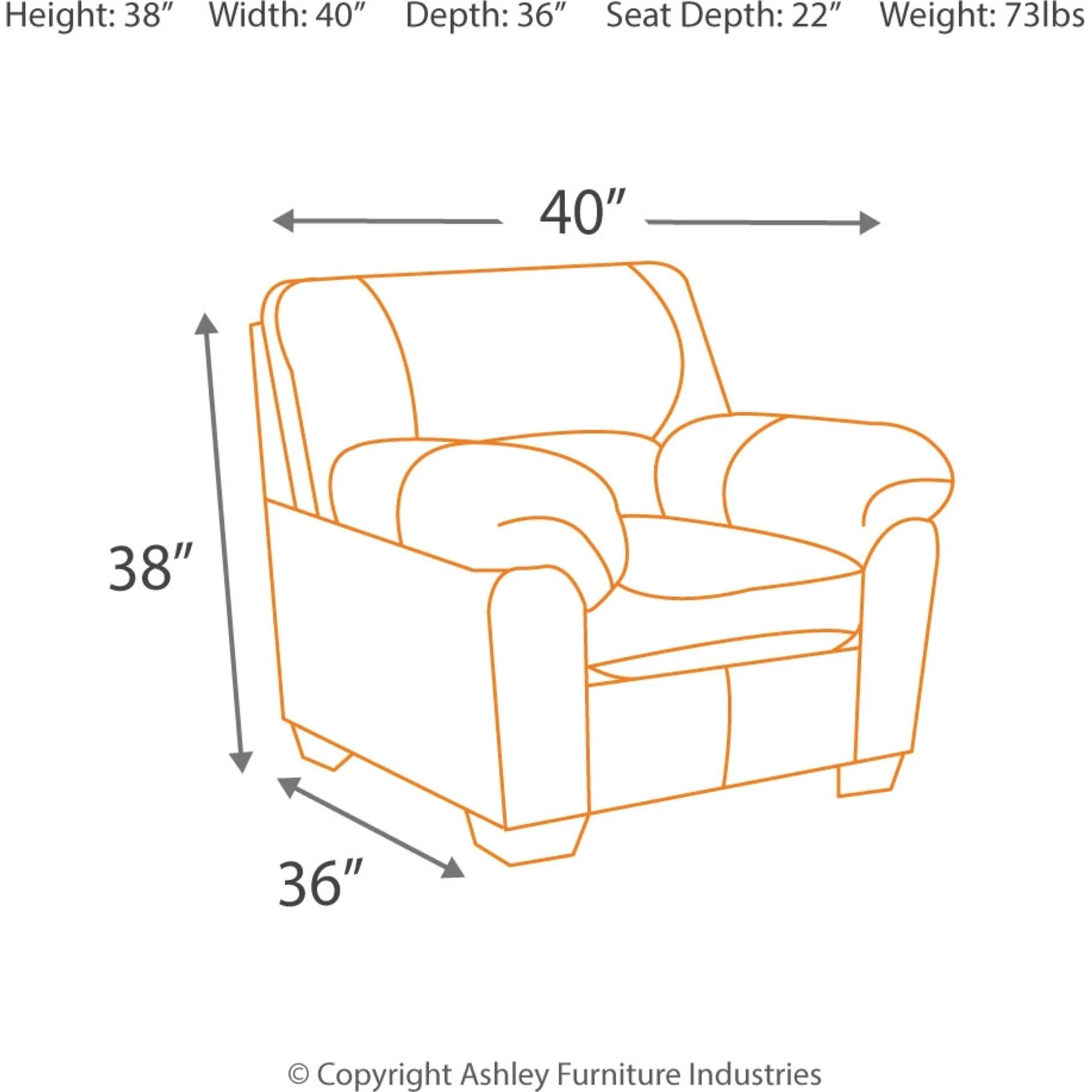 Bladen Chair - Coffee - Image 5
