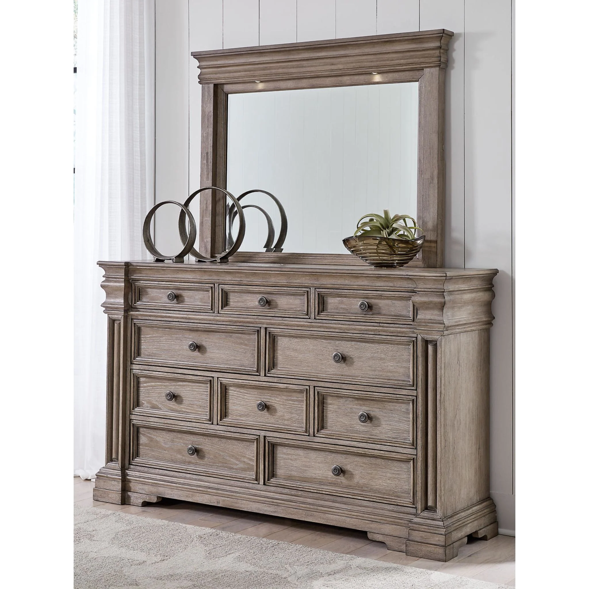 Blairhurst 6 Piece Queen Panel Bedroom - Light Grayish Brown - Image 2
