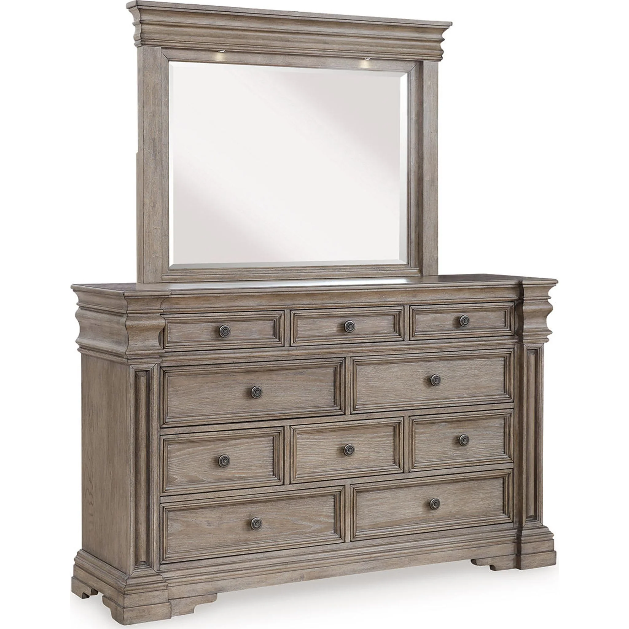 Blairhurst 6 Piece Queen Panel Bedroom - Light Grayish Brown - Image 3