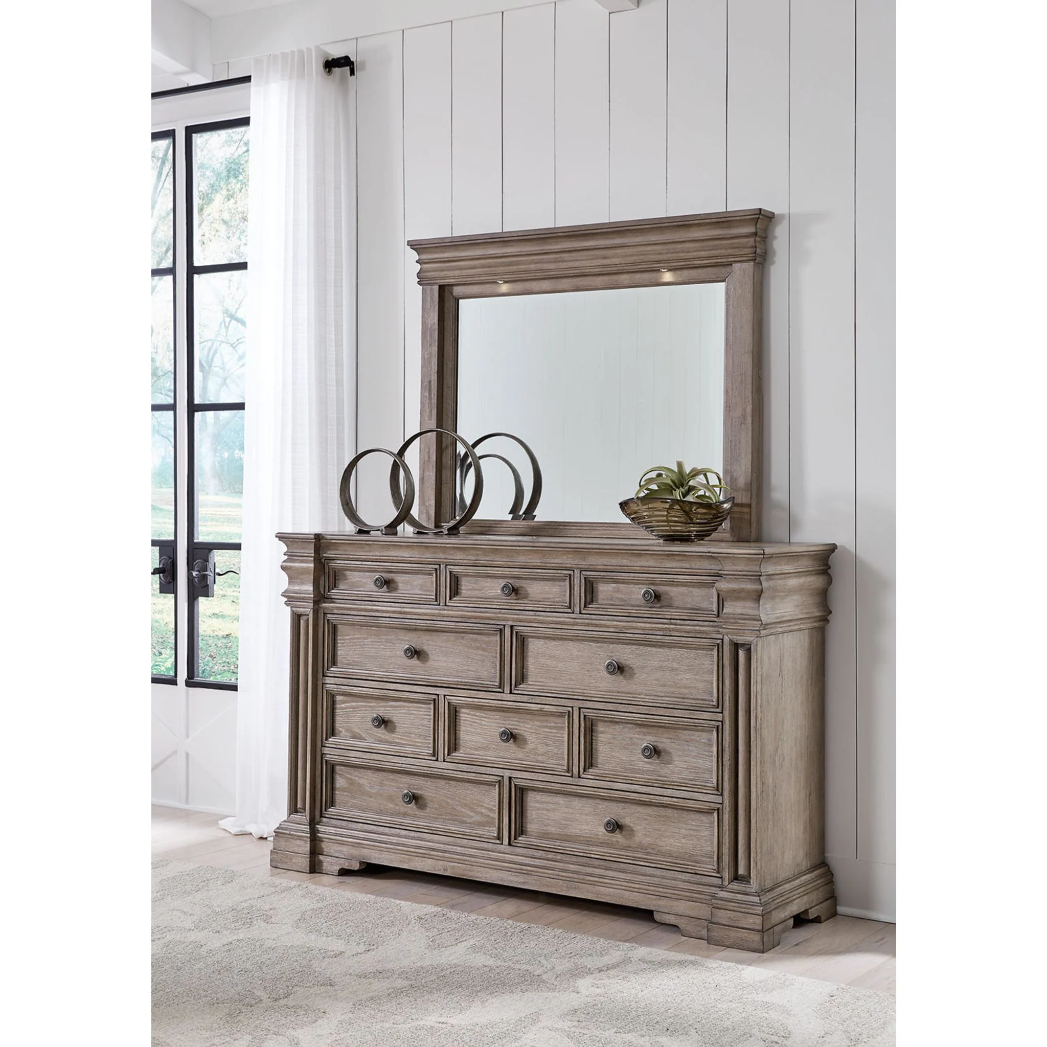 Blairhurst Dresser and Mirror - Light Grayish Brown - Image 21