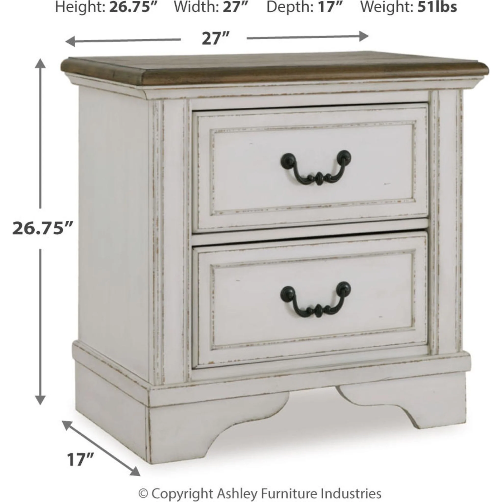 Blendon Nightstand - Two-tone - Image 3