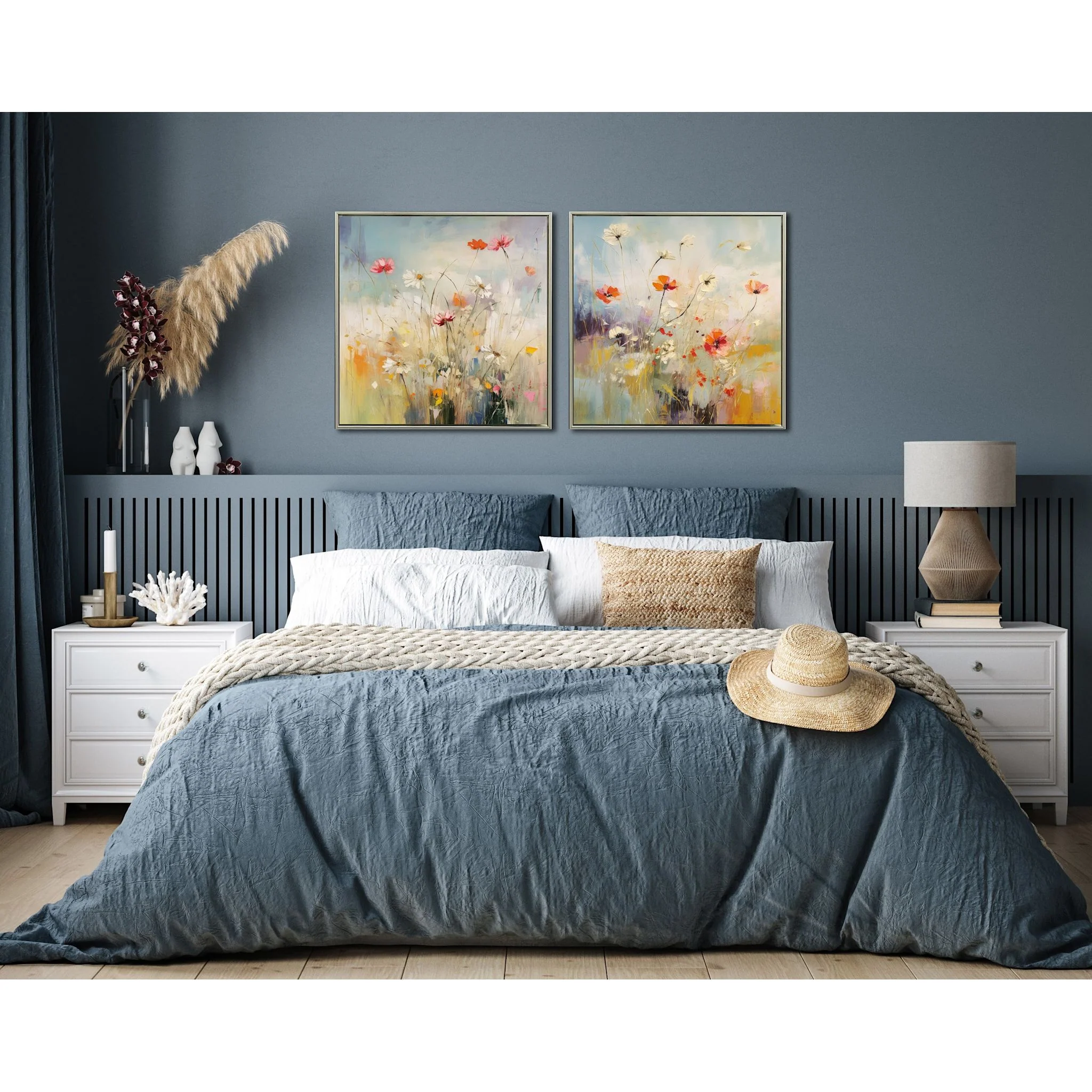 Blooms In The Meadow Wall Art (Set of 2) 25.00" x 25.00" - Image 2