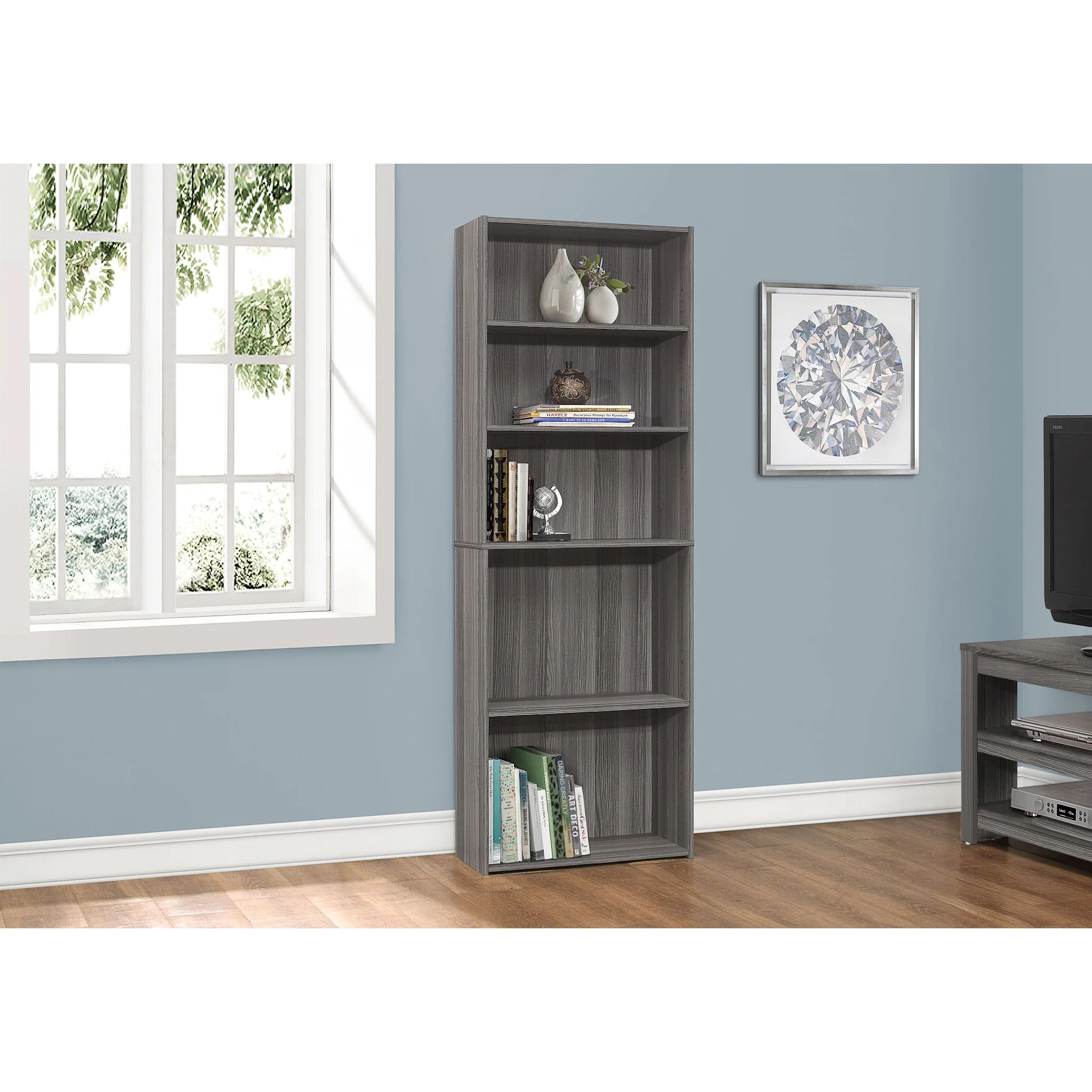 Boden Bookcase - Grey - Image 3