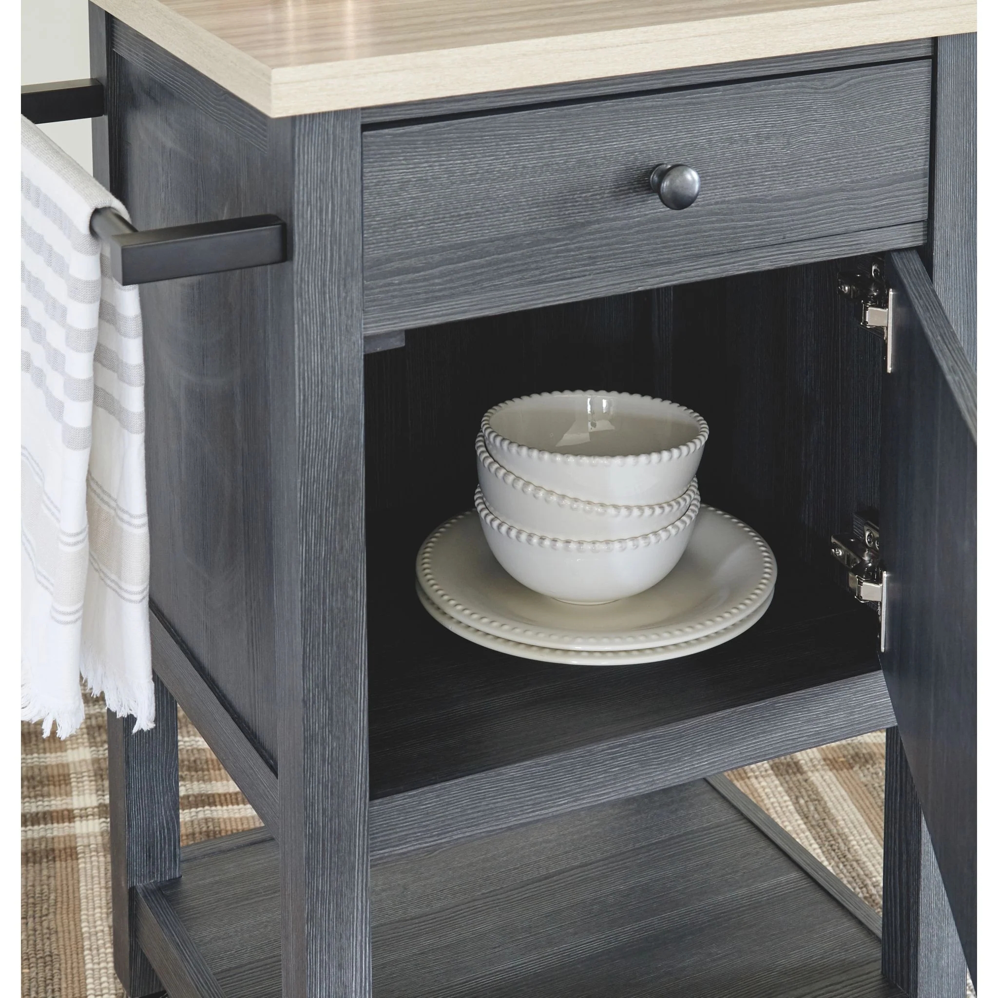 Boderidge Bar Cart - Black - Image 6