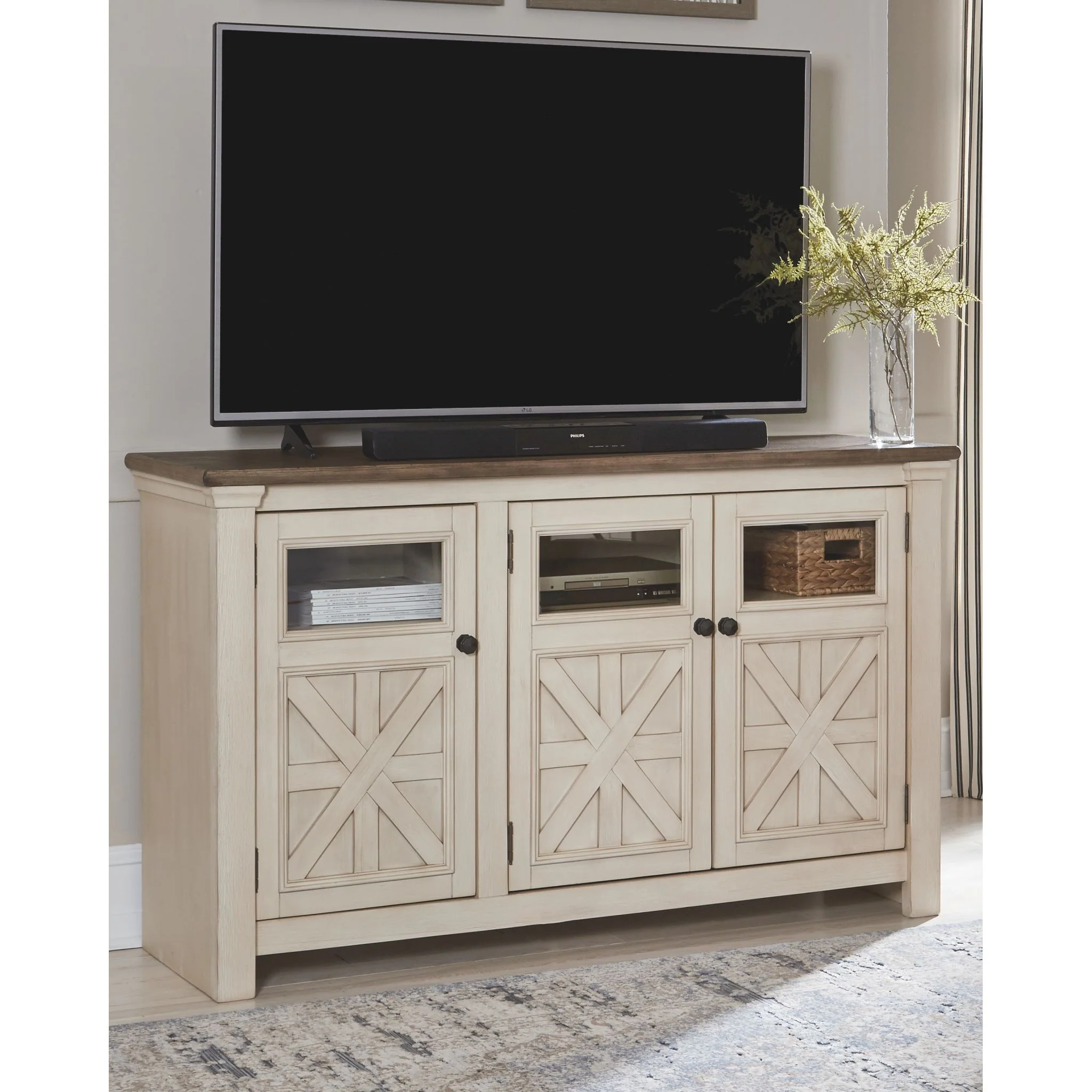 Bolanburg TV Stand - White/Weathered Gray - Image 2