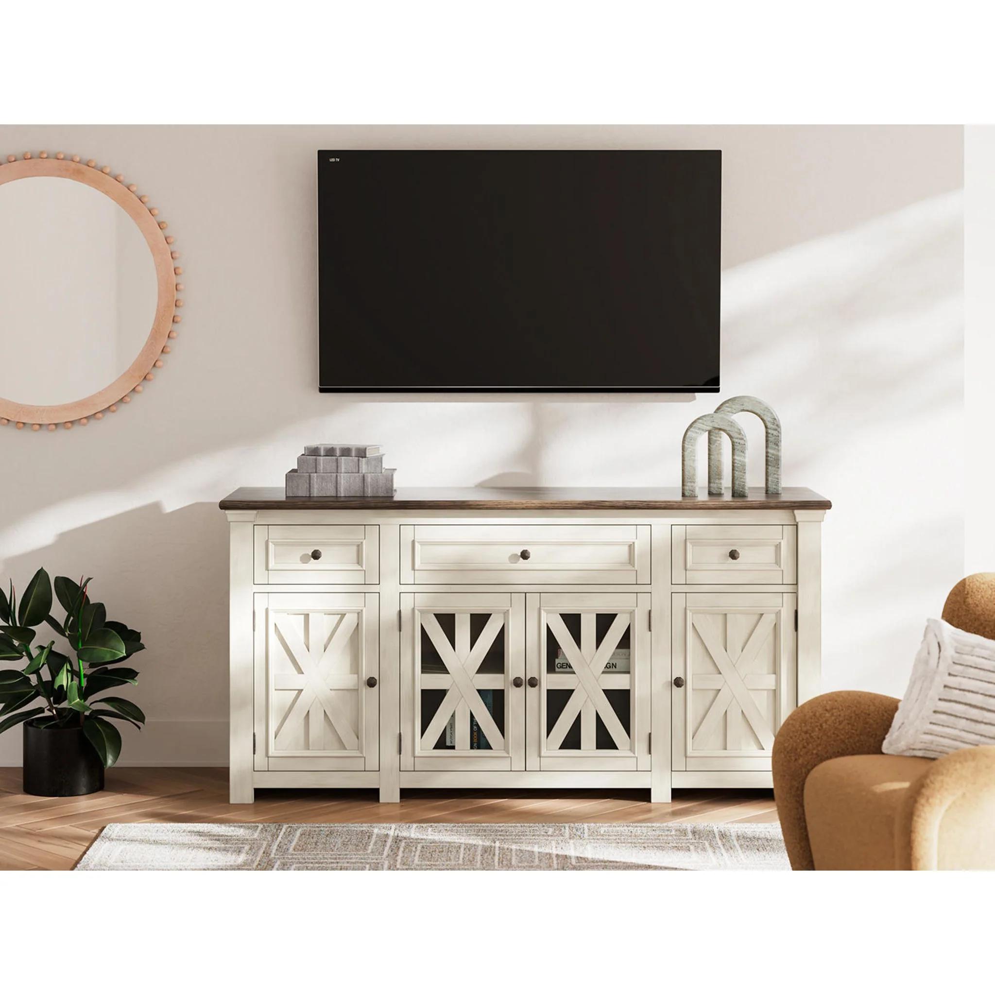 Bolanburg TV Stand - White/Weathered Gray - Image 13