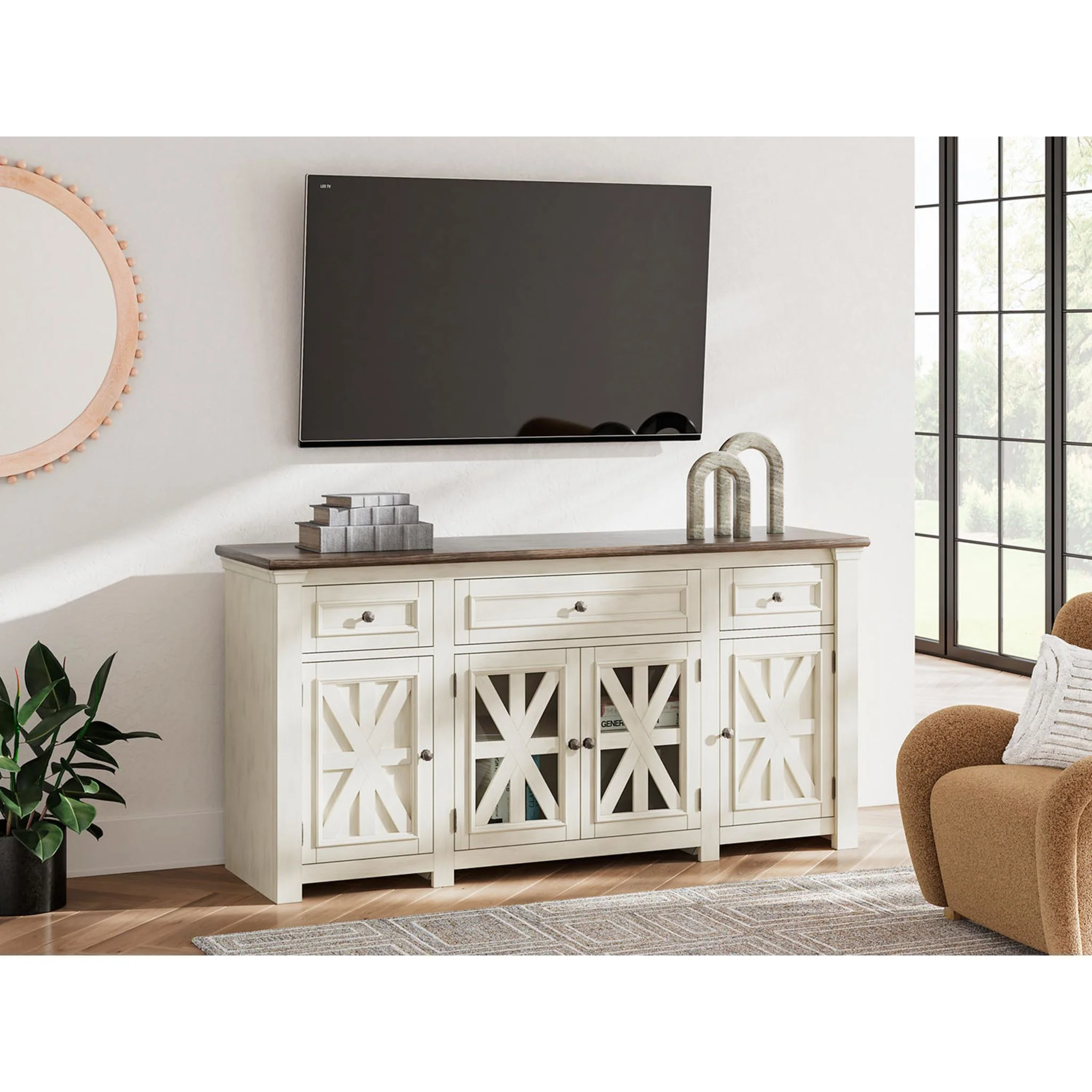 Bolanburg TV Stand - White/Weathered Gray - Image 2