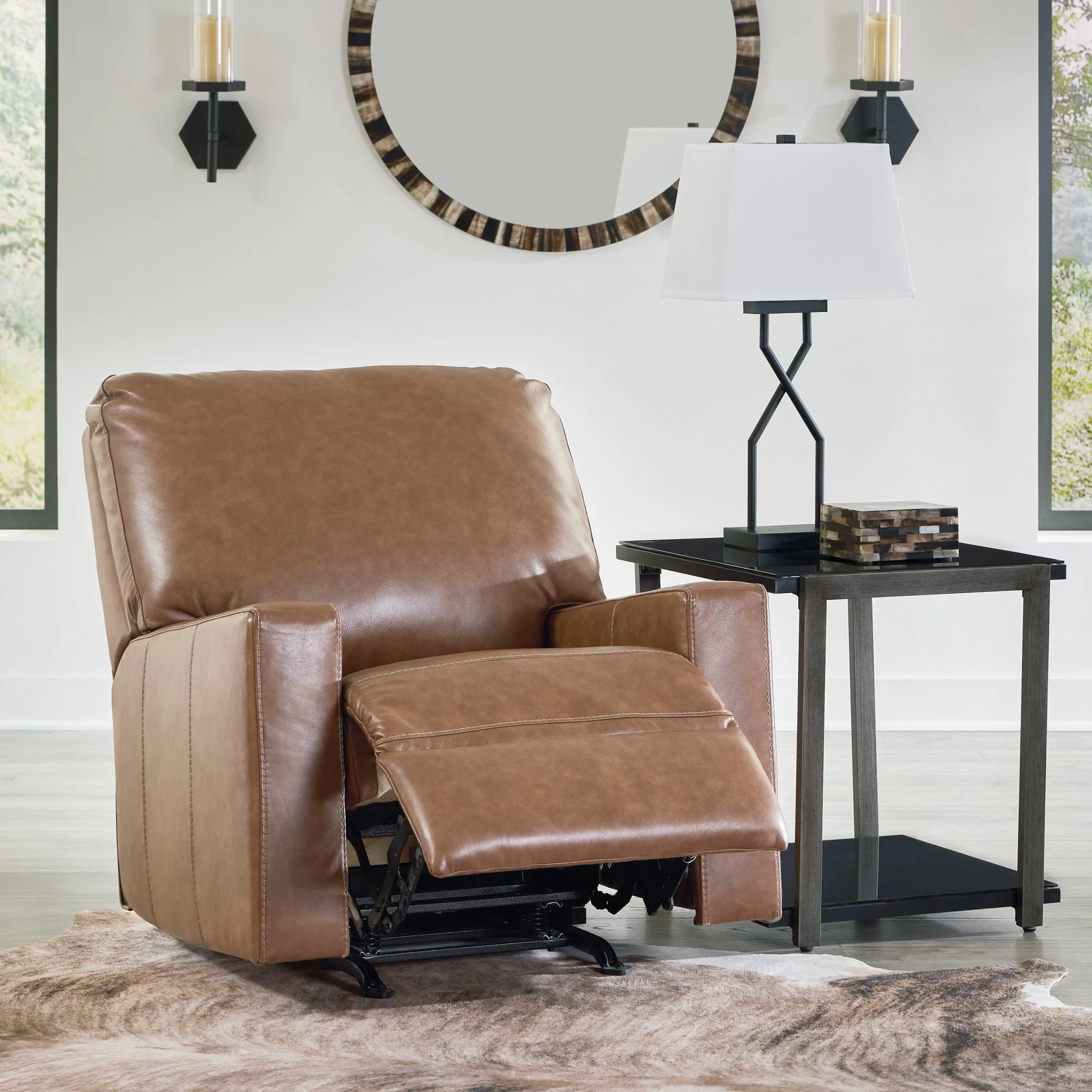 Bolsena Rocker Recliner - Caramel - Image 3