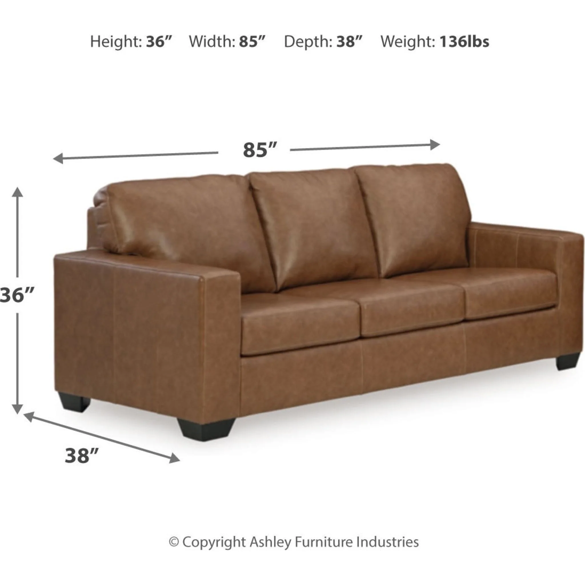 Bolsena Sofa - Caramel - Image 16