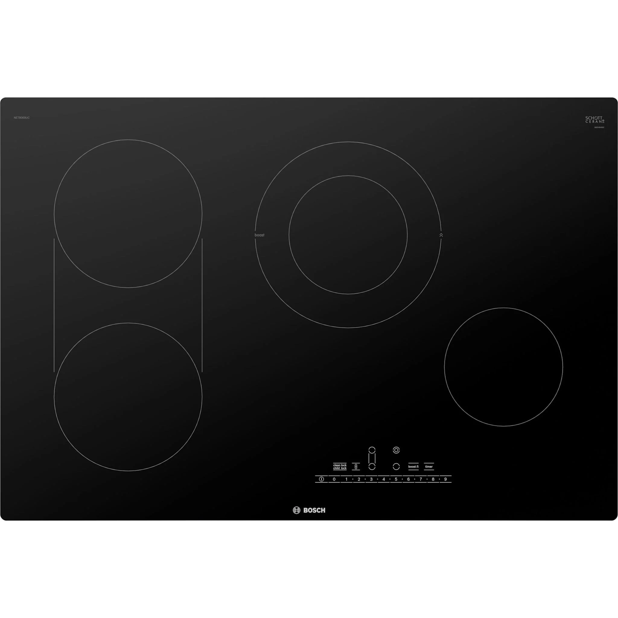 Bosch 800 Series, Electric Cooktop, 30" - Black (NET8069UC) - Image 3