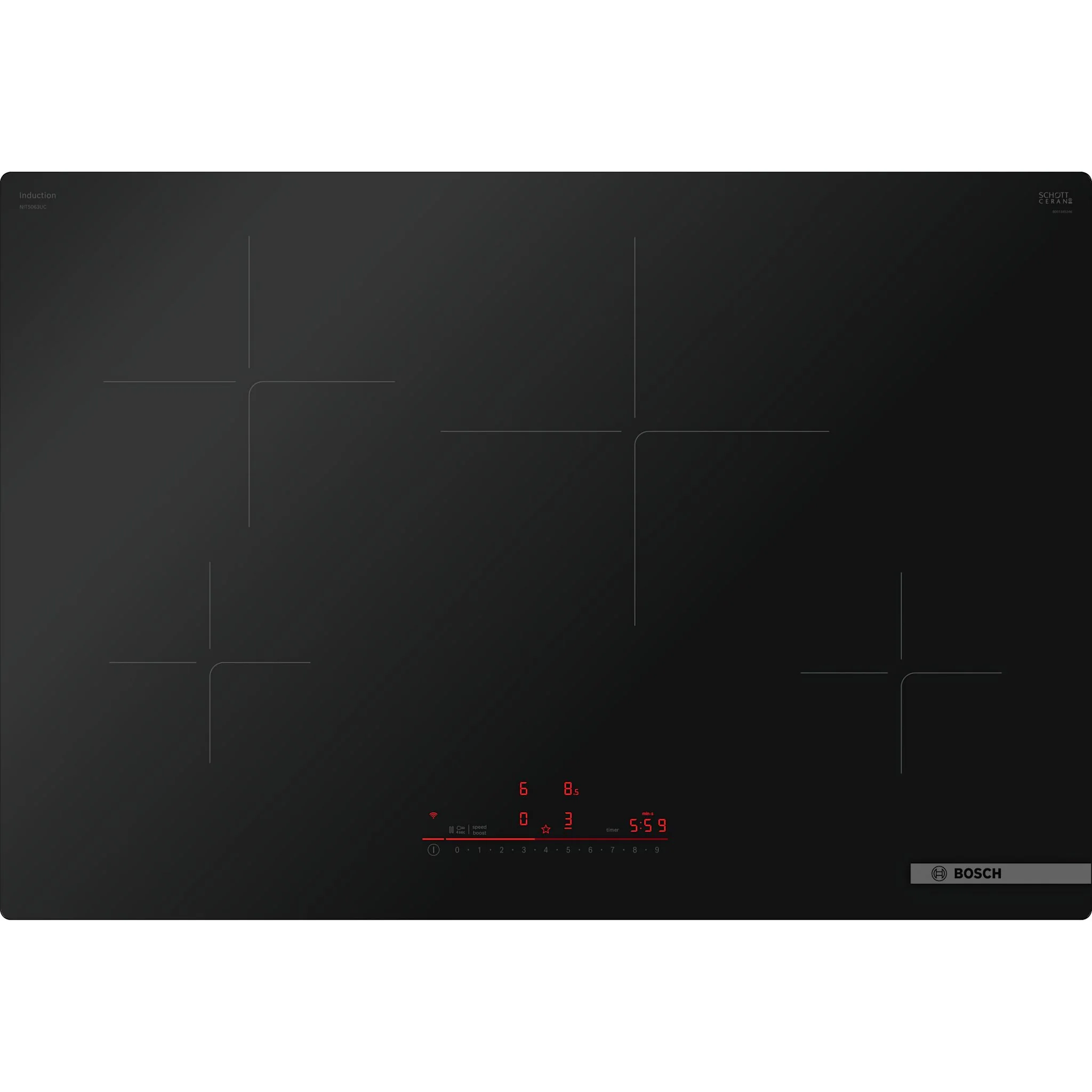 Bosch 30" Induction Cooktop - Black (NIT5063UC) - Image 3