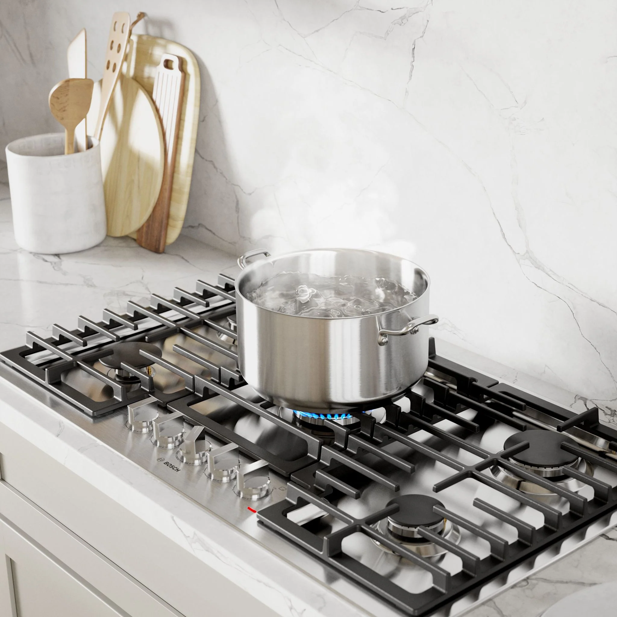 Bosch 500 Series, Gas Cooktop, 30'' - Stainless Steel (NGM5059UC) - Image 6