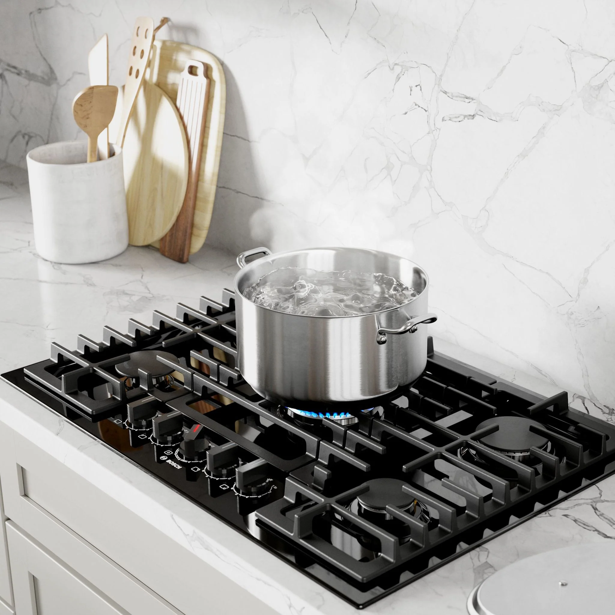 Bosch 800 Series, Gas Cooktop, 30'' - Stainless Steel (NGM8049UC) - Image 4