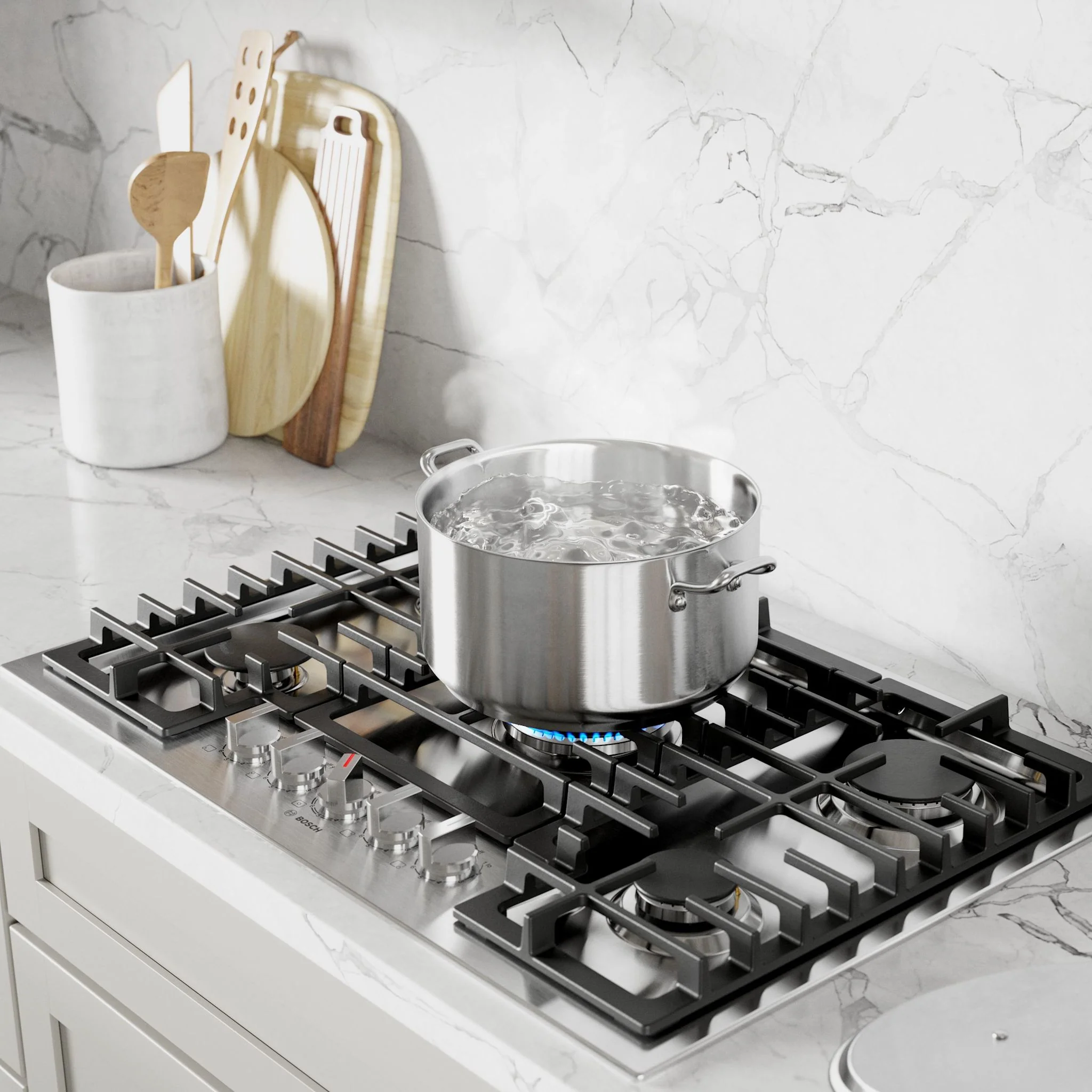 Bosch 800 Series, Gas Cooktop, 30'' - Stainless Steel (NGM8059UC) - Image 6