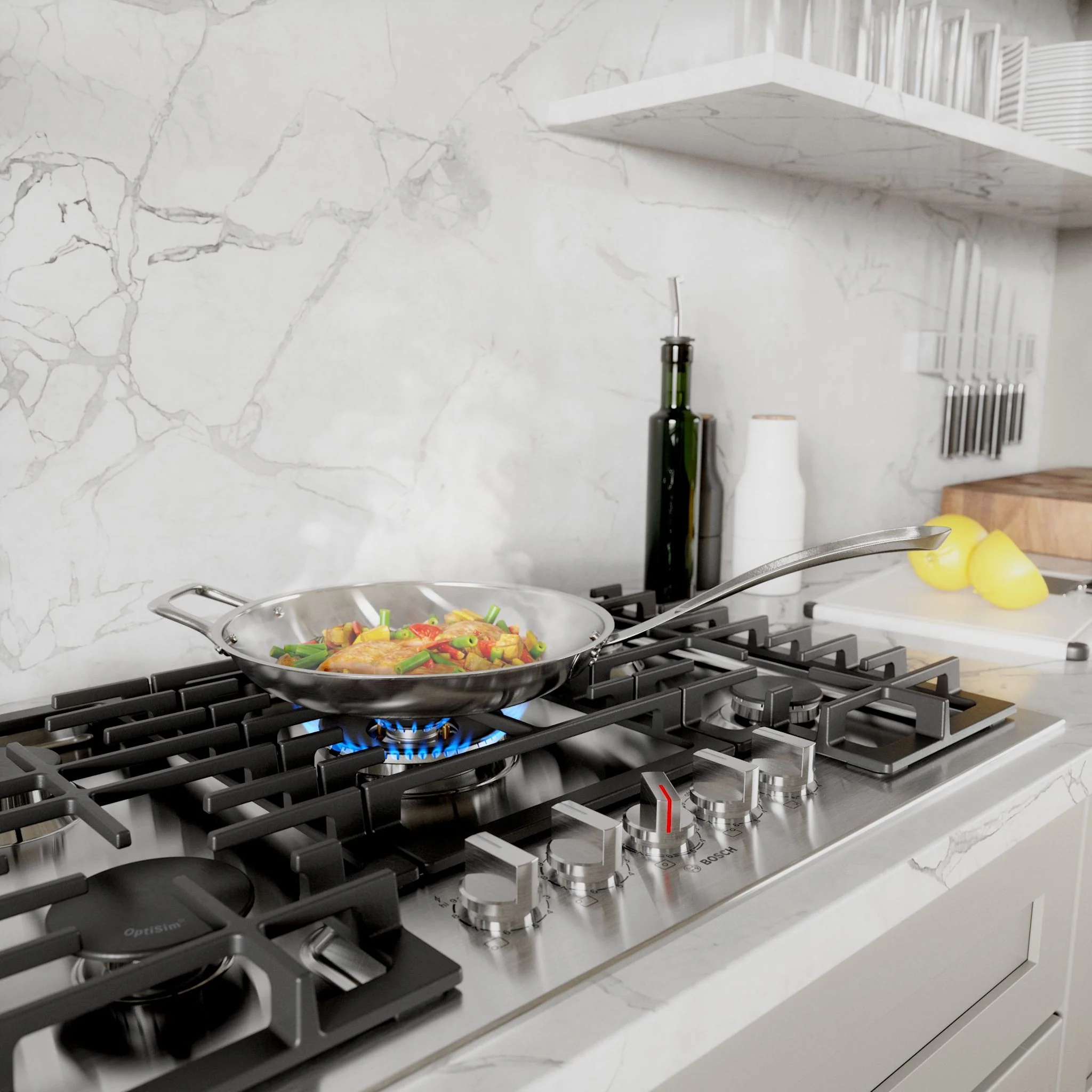 Bosch 800 Series, Gas Cooktop, 30'' - Stainless Steel (NGM8059UC) - Image 7