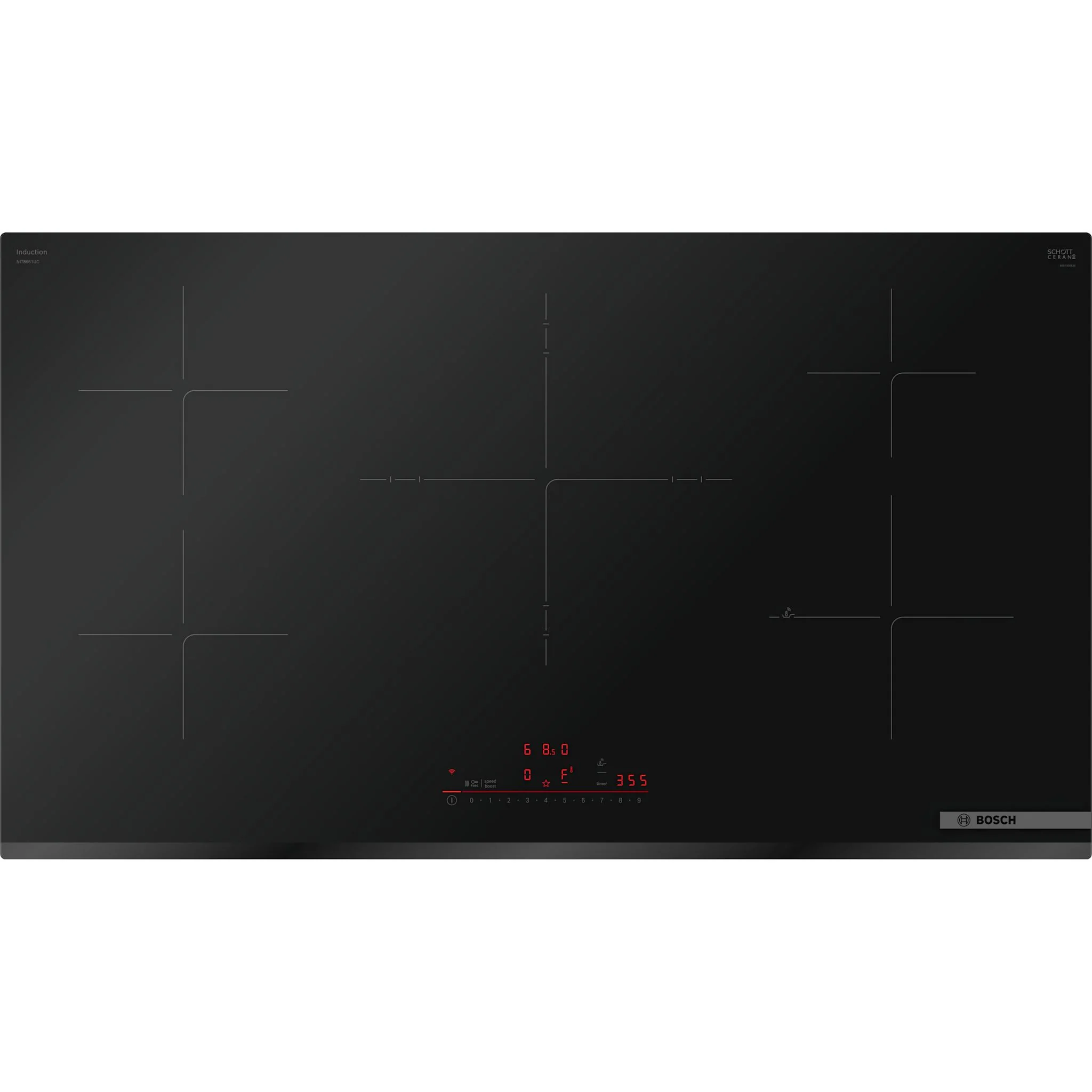 Bosch 800 Series, Induction Cooktop, 36'' - Black (NIT8661UC)