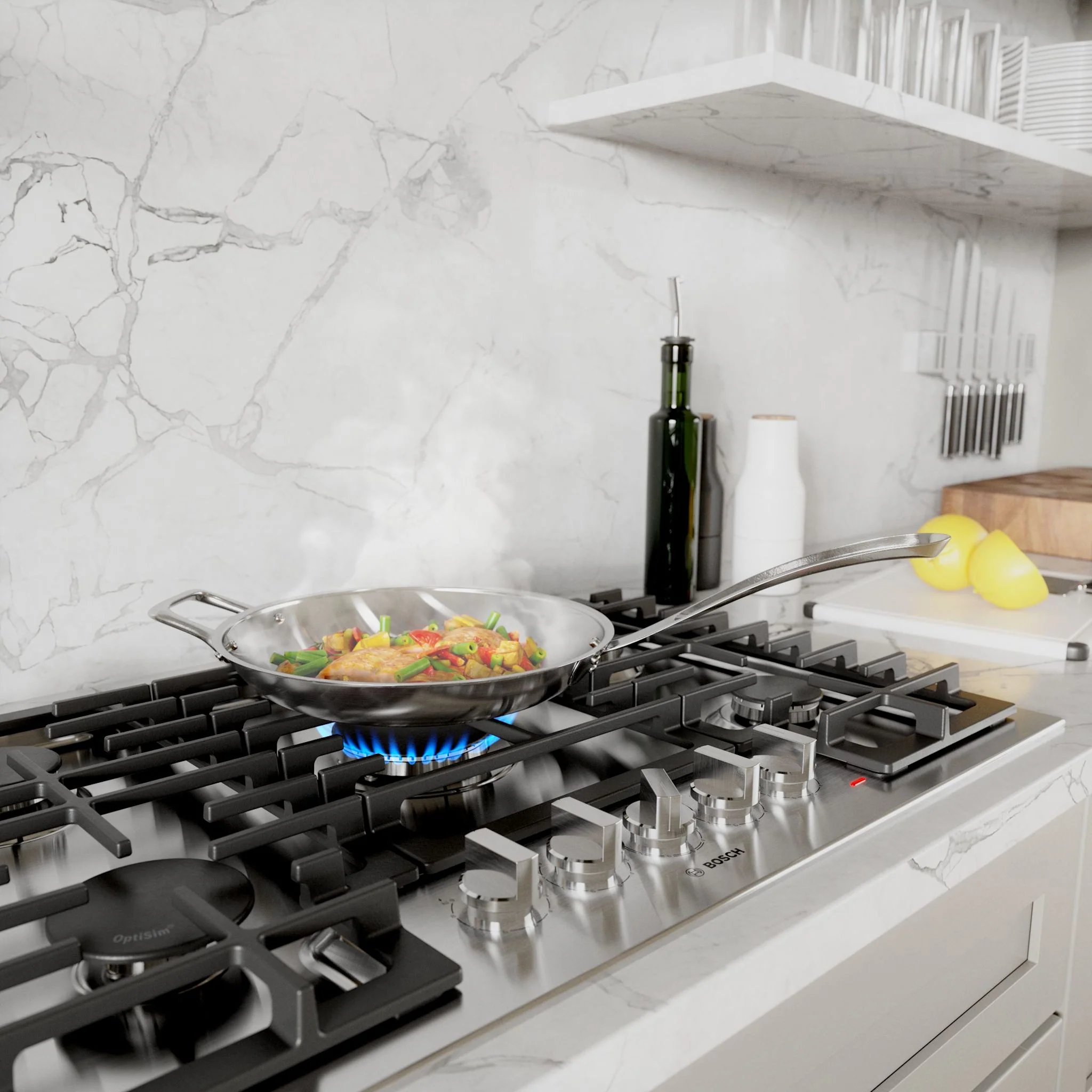 Bosch 500 Series, Gas Cooktop, 36' - Stainless Steel (NGM5659UC) - Image 5