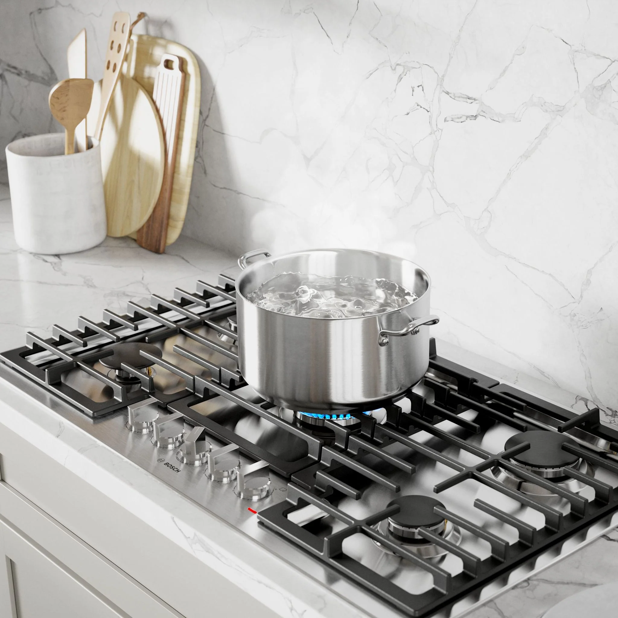 Bosch 500 Series, Gas Cooktop, 36' - Stainless Steel (NGM5659UC) - Image 6
