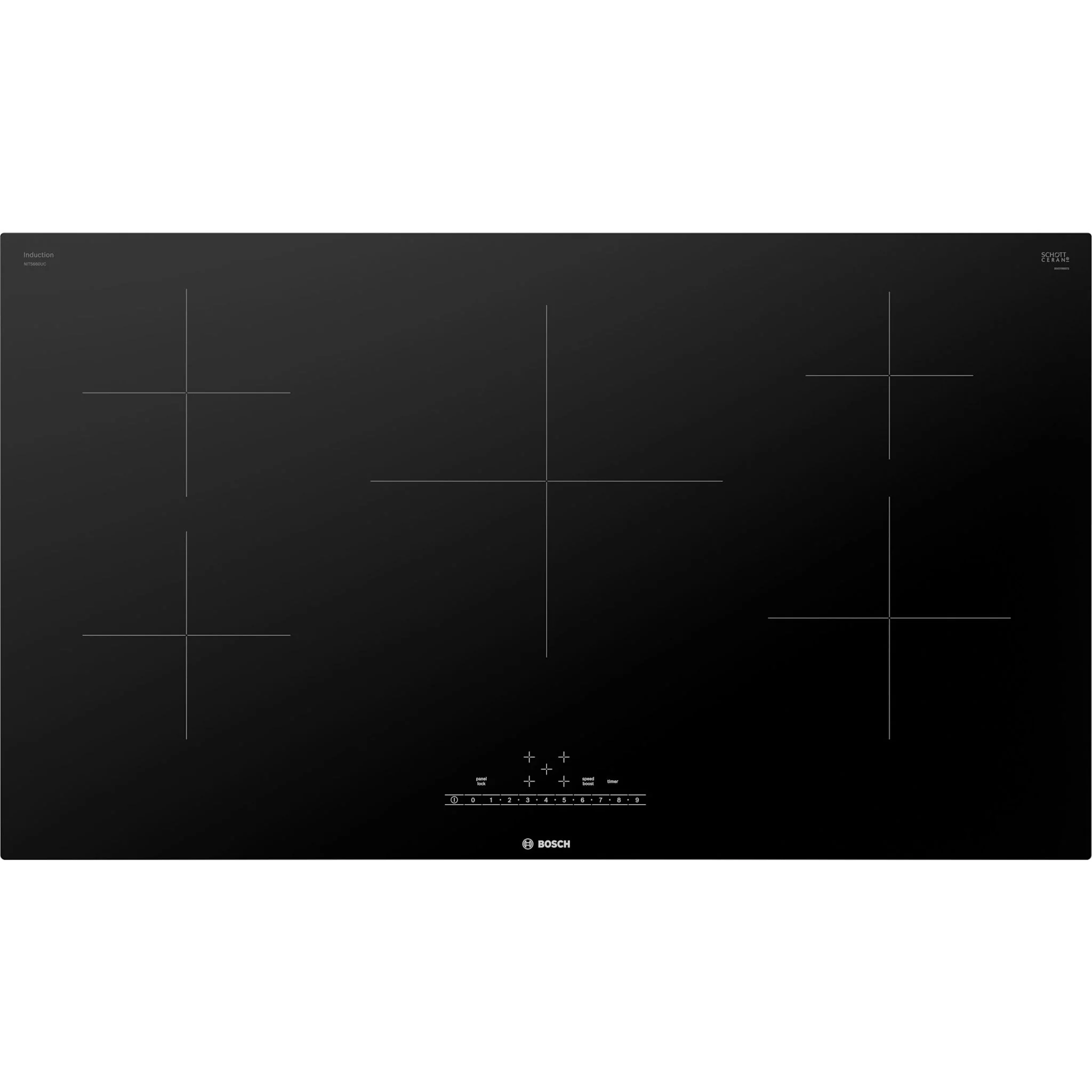 Bosch 500 Series, Induction Cooktop, 36'' - Black (NIT5660UC)
