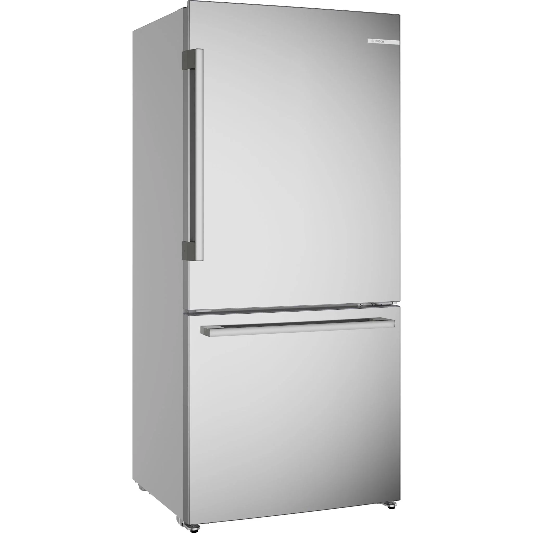 Bosch 100 Series 2-Door Bottom Mount Counter-Depth Refrigerator, No Frost & Super Cooling - Brushed Steel Anti-Fingerprint (B33CM10SNS) - Image 3